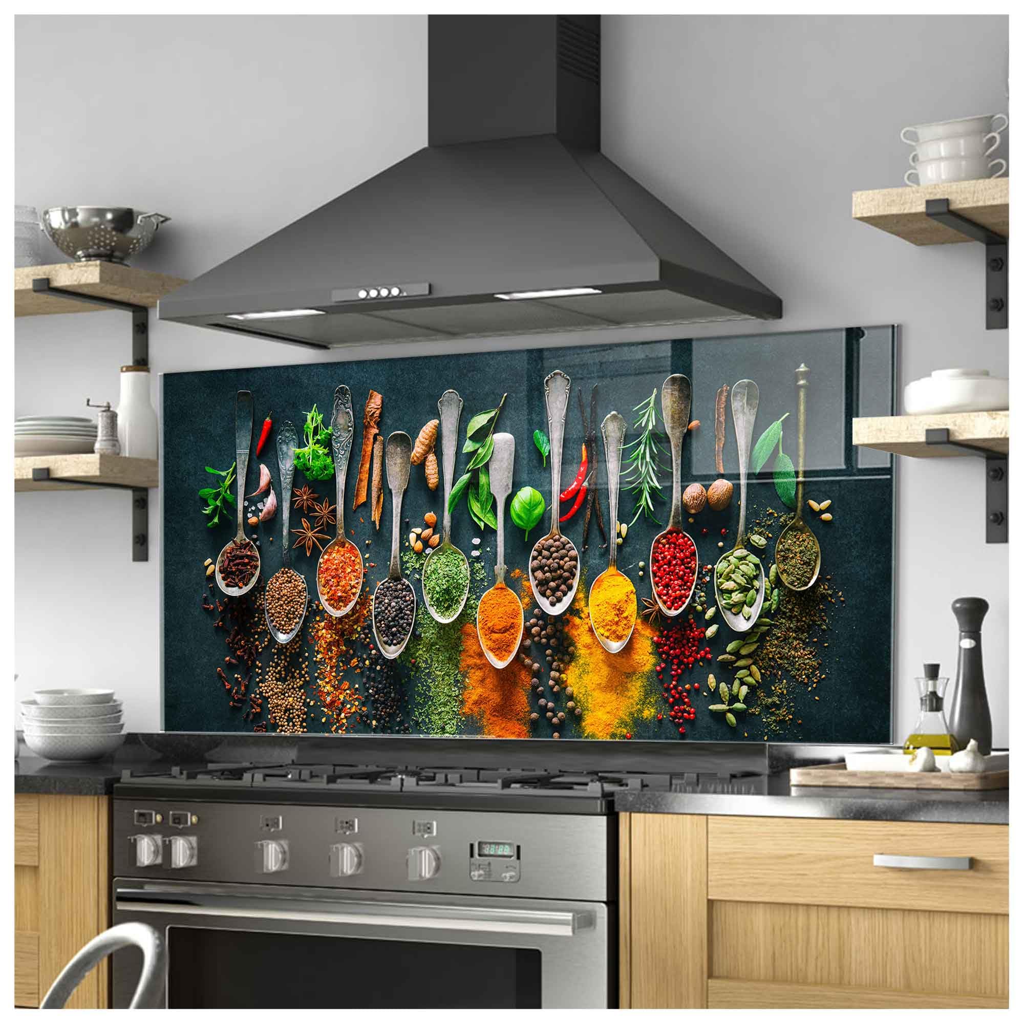 Tempered Glass Kitchen Backsplash - Stove Splashback & Cutting Board for Home Decor
