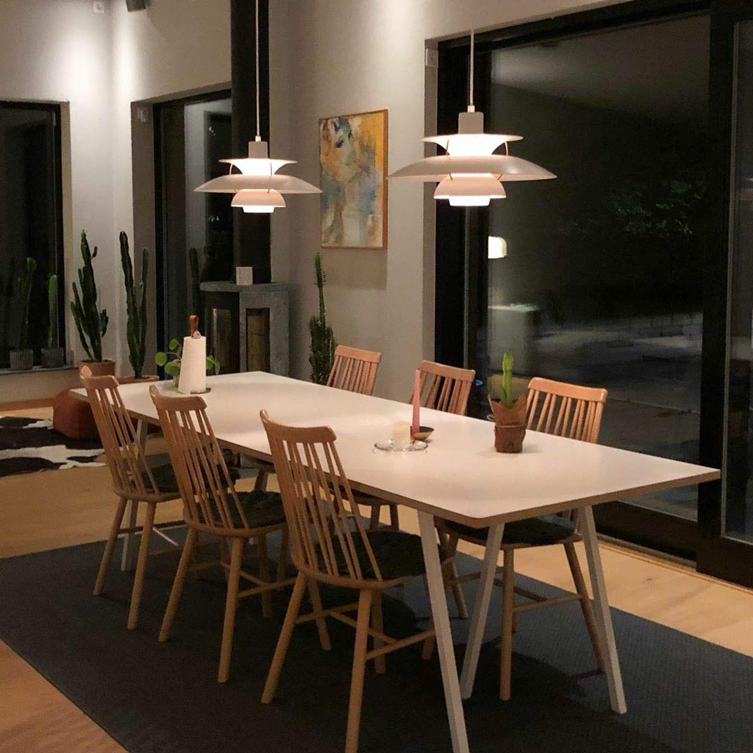Kiven Plug-in Chandelier - Aluminum Pendant Lamp with 15ft Cord & Dimmer Switch (Brown) - Perfect for Dining Room, Bedroom, or Kitchen Decor - Bulb Not Included