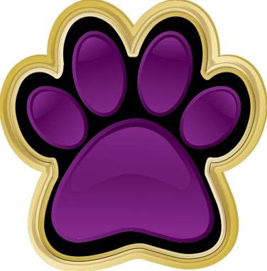 Purple Paw Print Lapel Pins .75