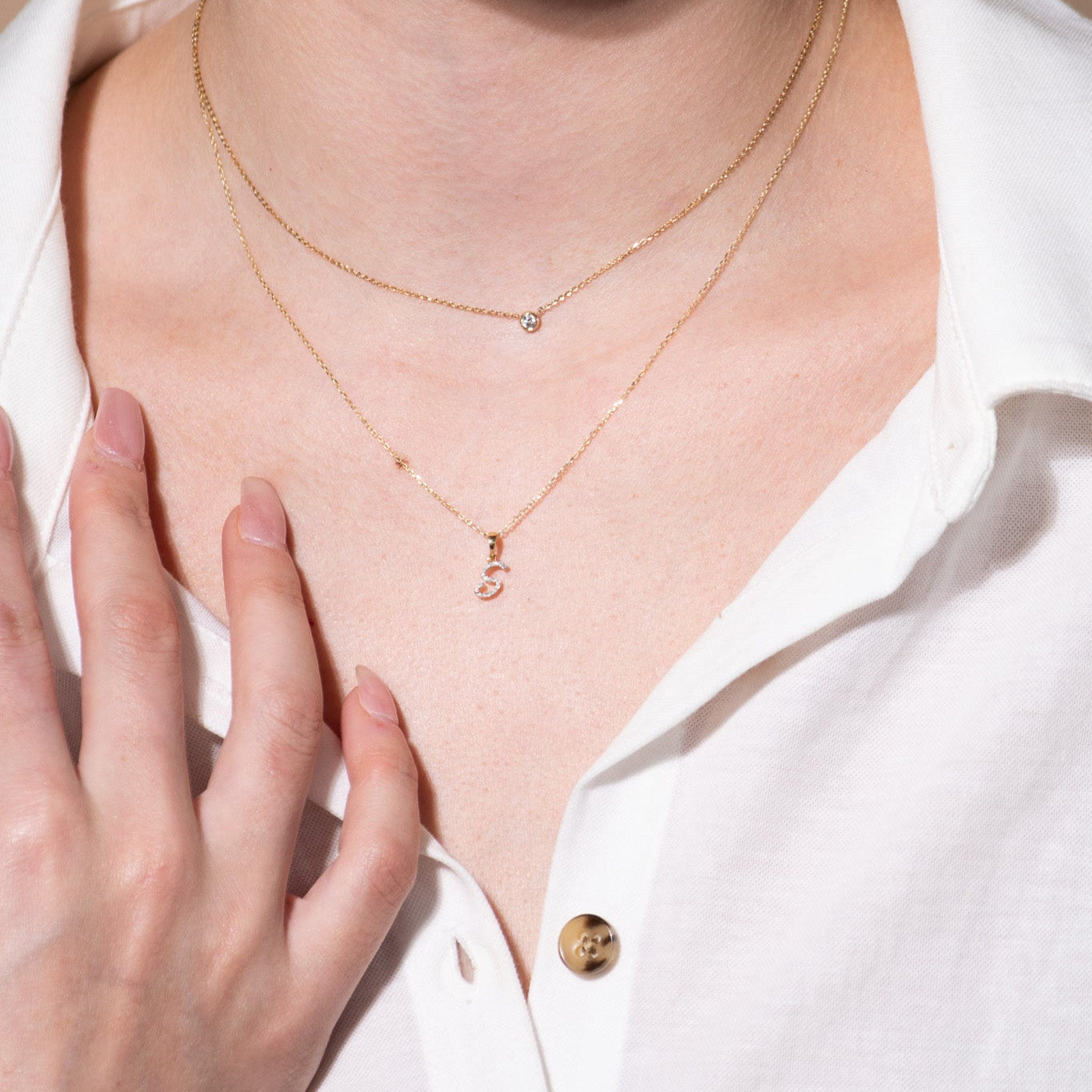 14K Yellow Gold Cursive Diamond Initial Necklace - Personalized Name Pendant for Women - Perfect for Birthdays, Anniversaries & Everyday Elegance