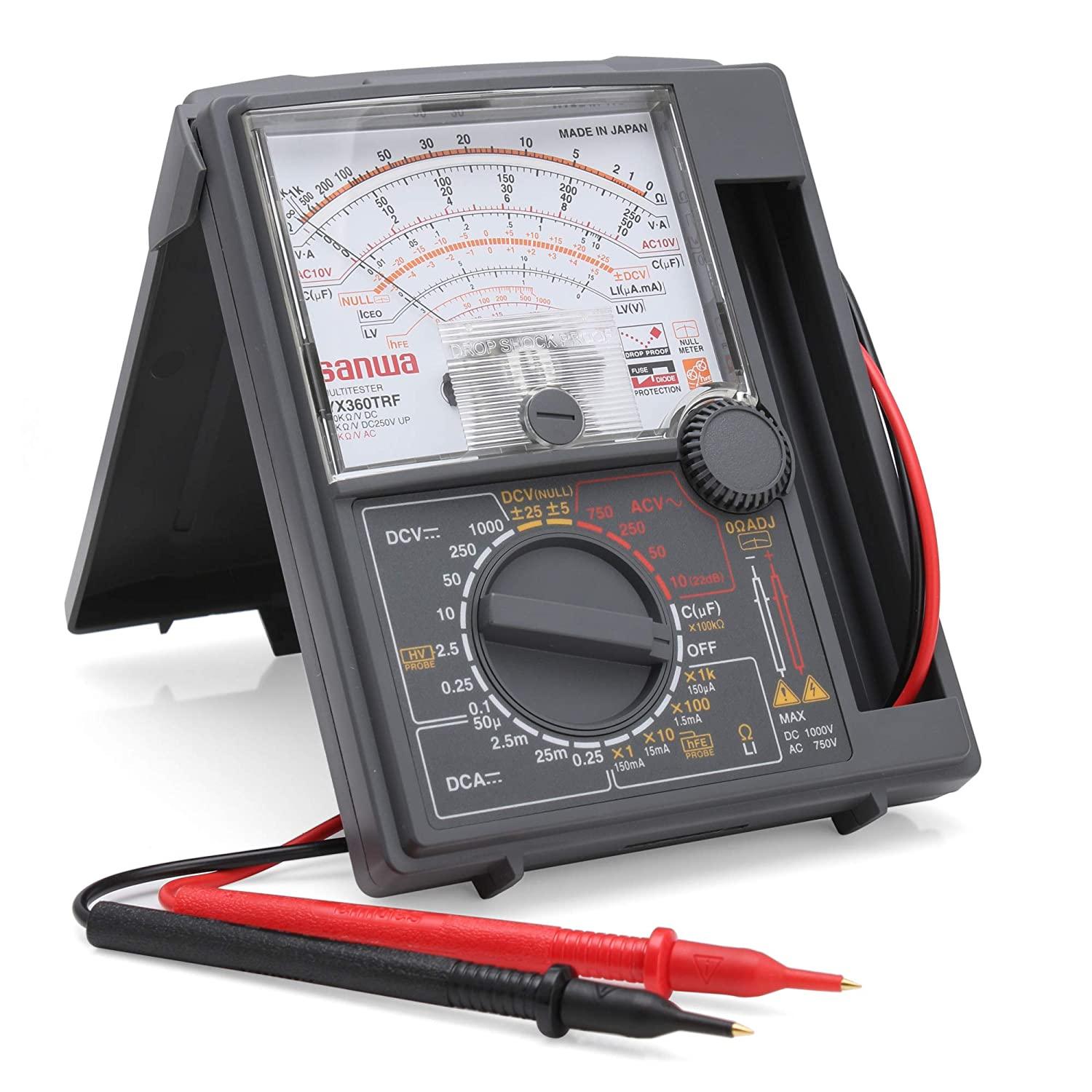 YX360TRF Analog Multimeter with Built-In Protective Case - Accurate Electrical Testing for Home, Lab & DIY Projects