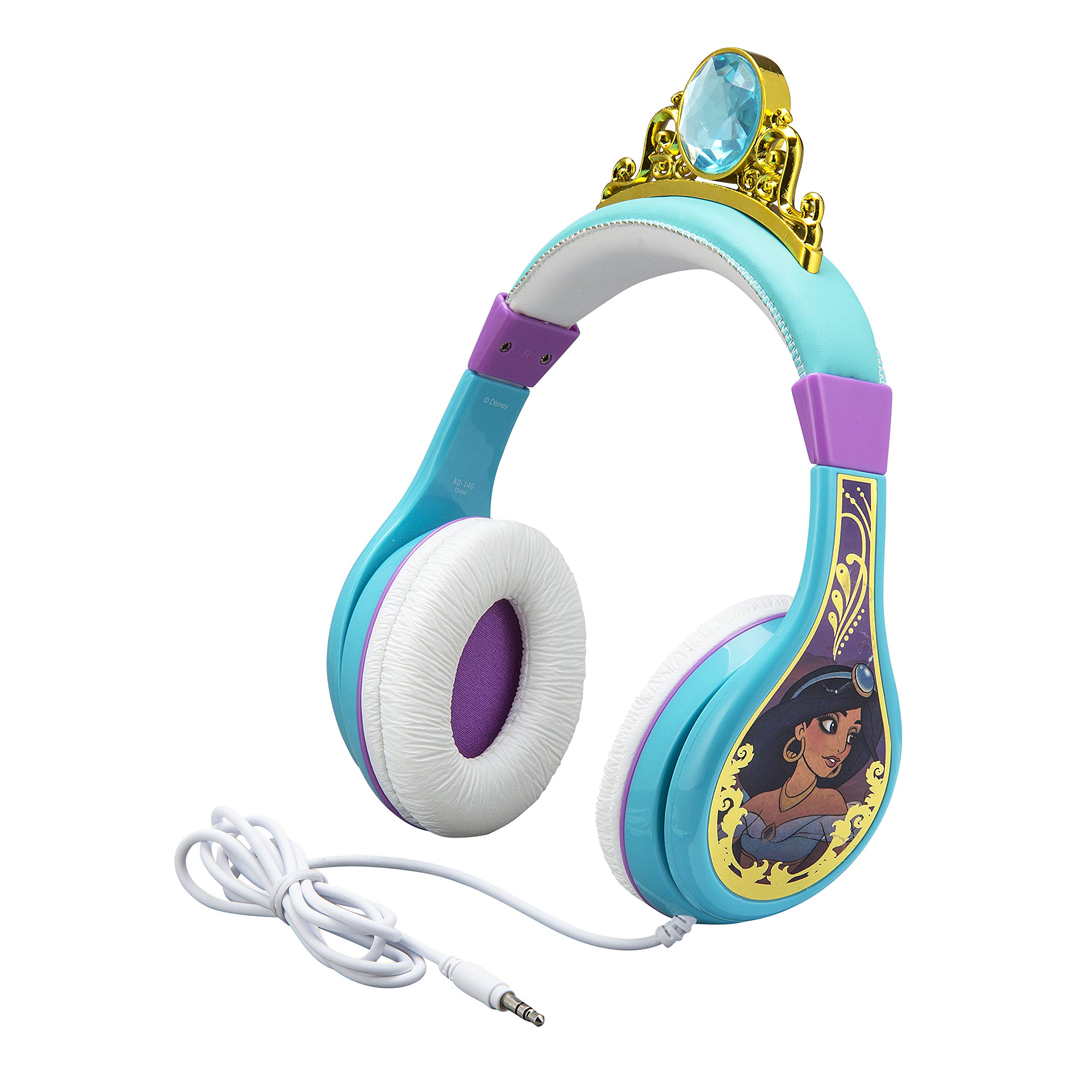 Disney Aladdin Kids Headphones - Adjustable Stereo Over-Ear Headset with Tangle-Free 3.5mm Wired Cord & Parental Volume Control | Safe for Children | Perfect for School, Home, Travel & Online Learning