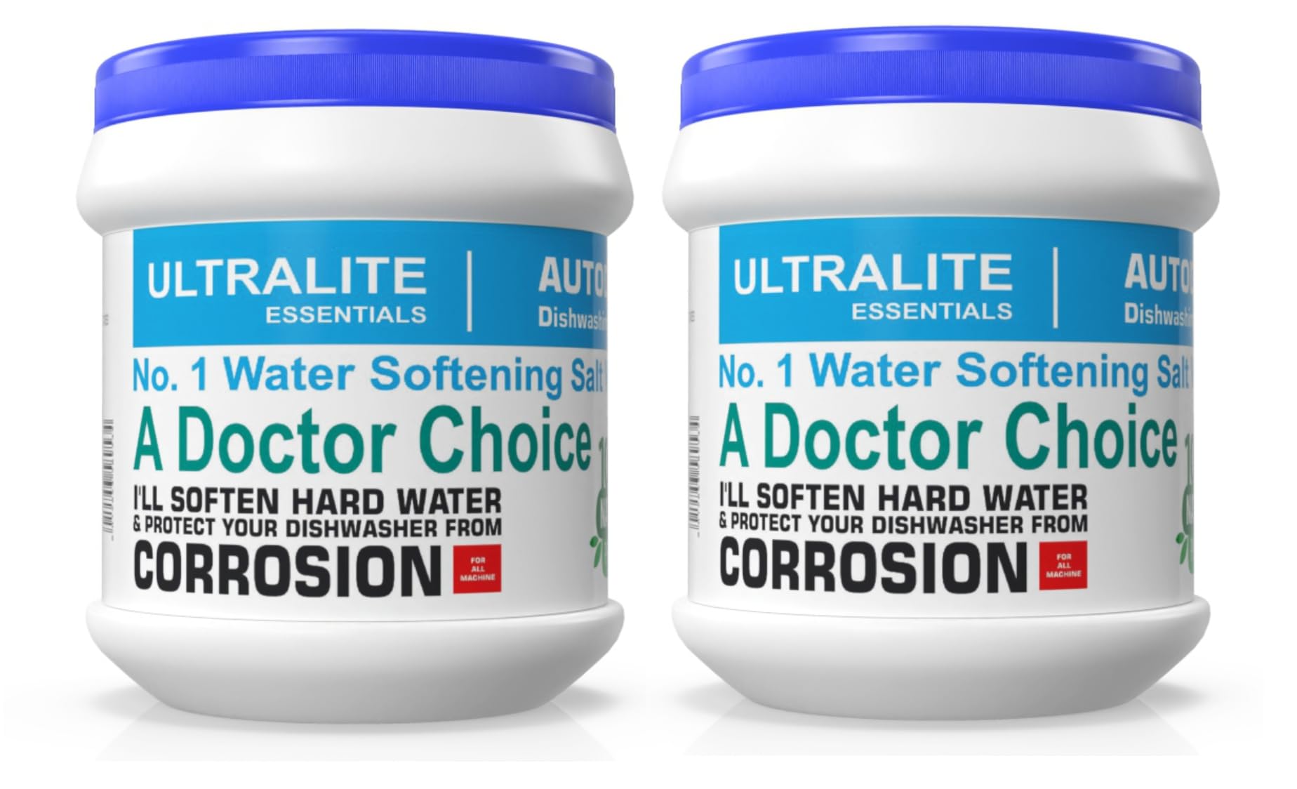 ULTRALITE Essentials Dishwasher Salt - 2 kg (Compatible with All Dishwasher Brands Including International Models) | World's First Salt Effective for 400+ ppm Hard Water | Perfect for Hard Water Areas & Improves Dishwashing Performance