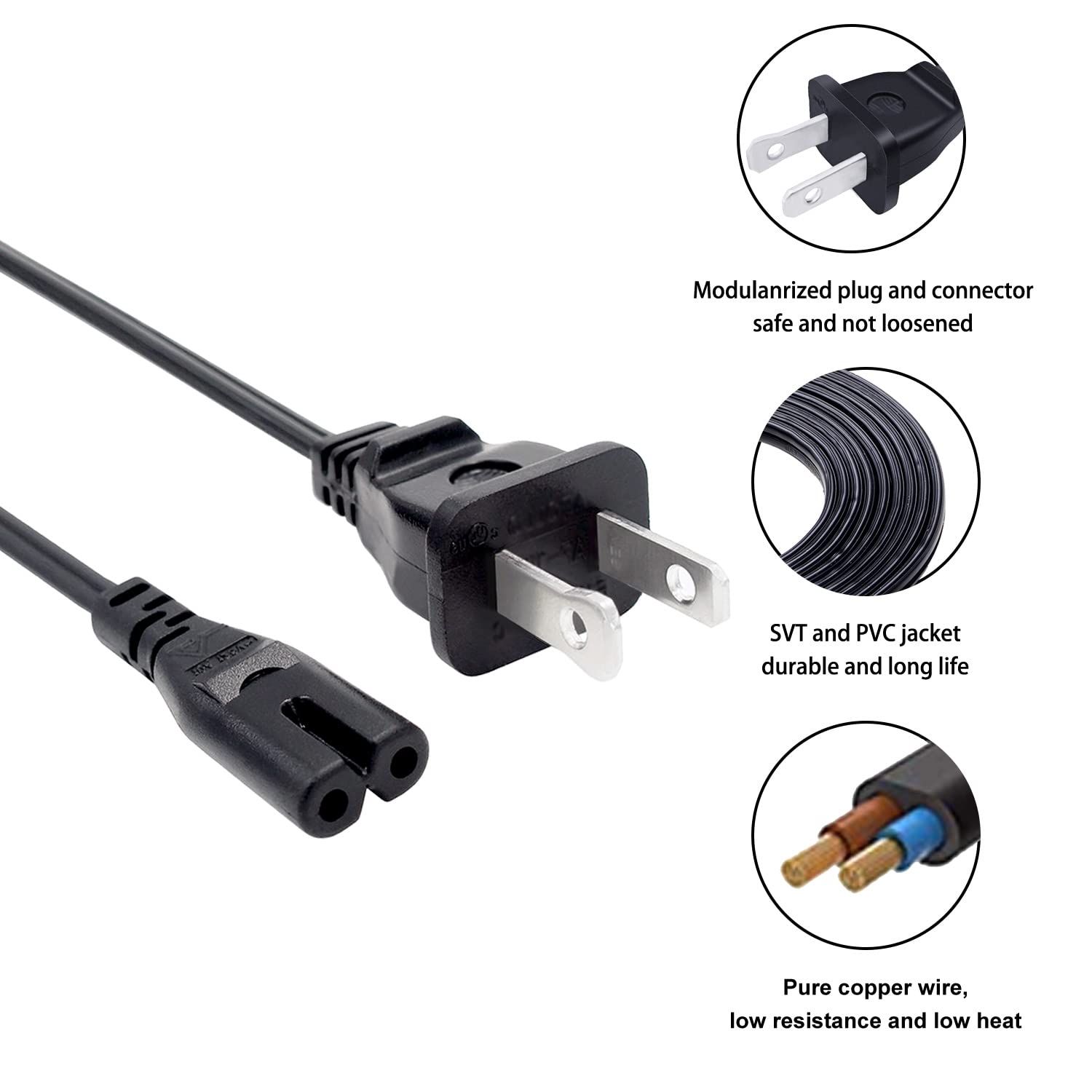 8ft AC Power Cord Replacement for Klipsch R-120SW 12