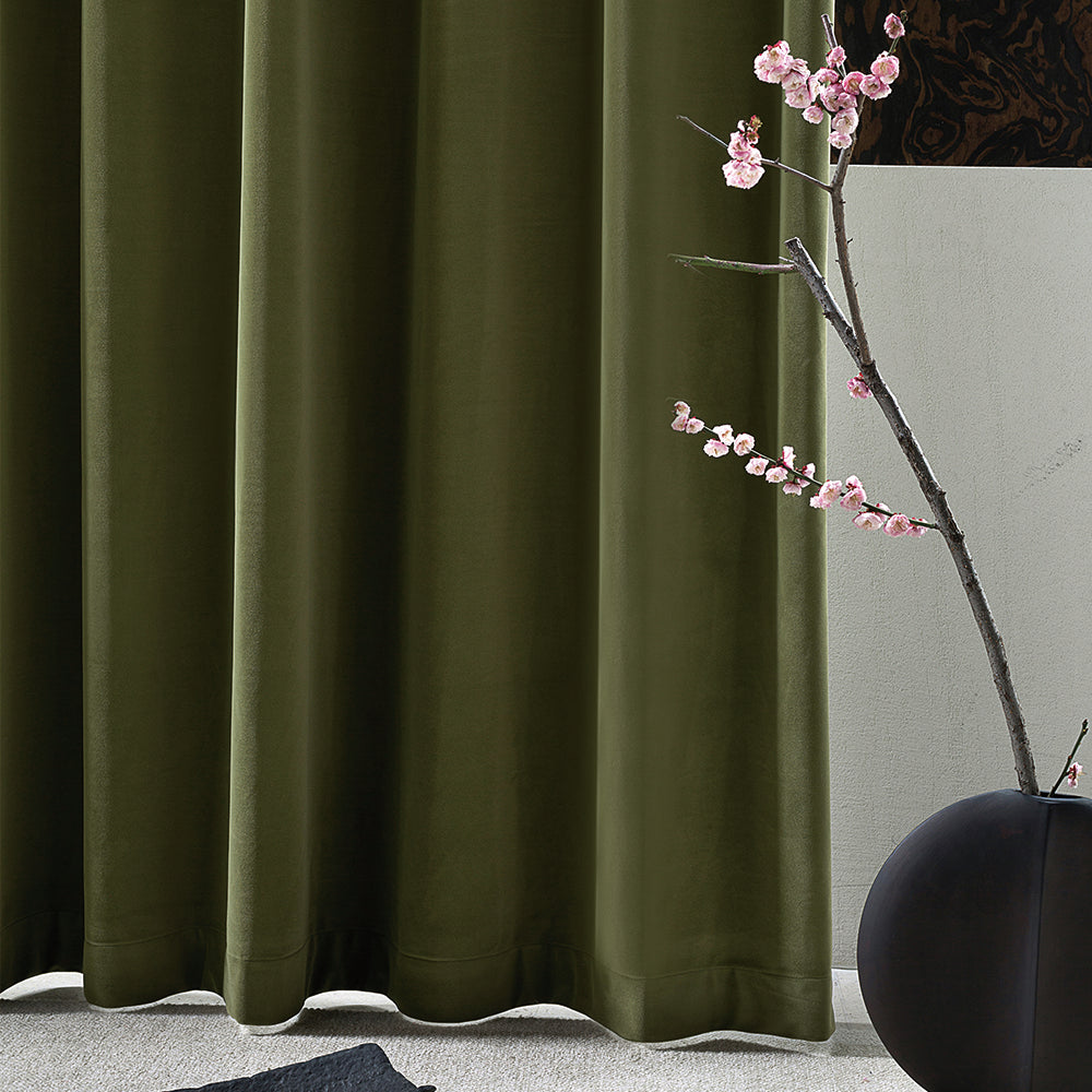 Luxury Heavyweight Blackout Curtains - Pink Velvet Thermal Insulated Drapes with Grommet Top for Bedroom & Living Room | Noise Reducing & Light Blocking Window Treatments