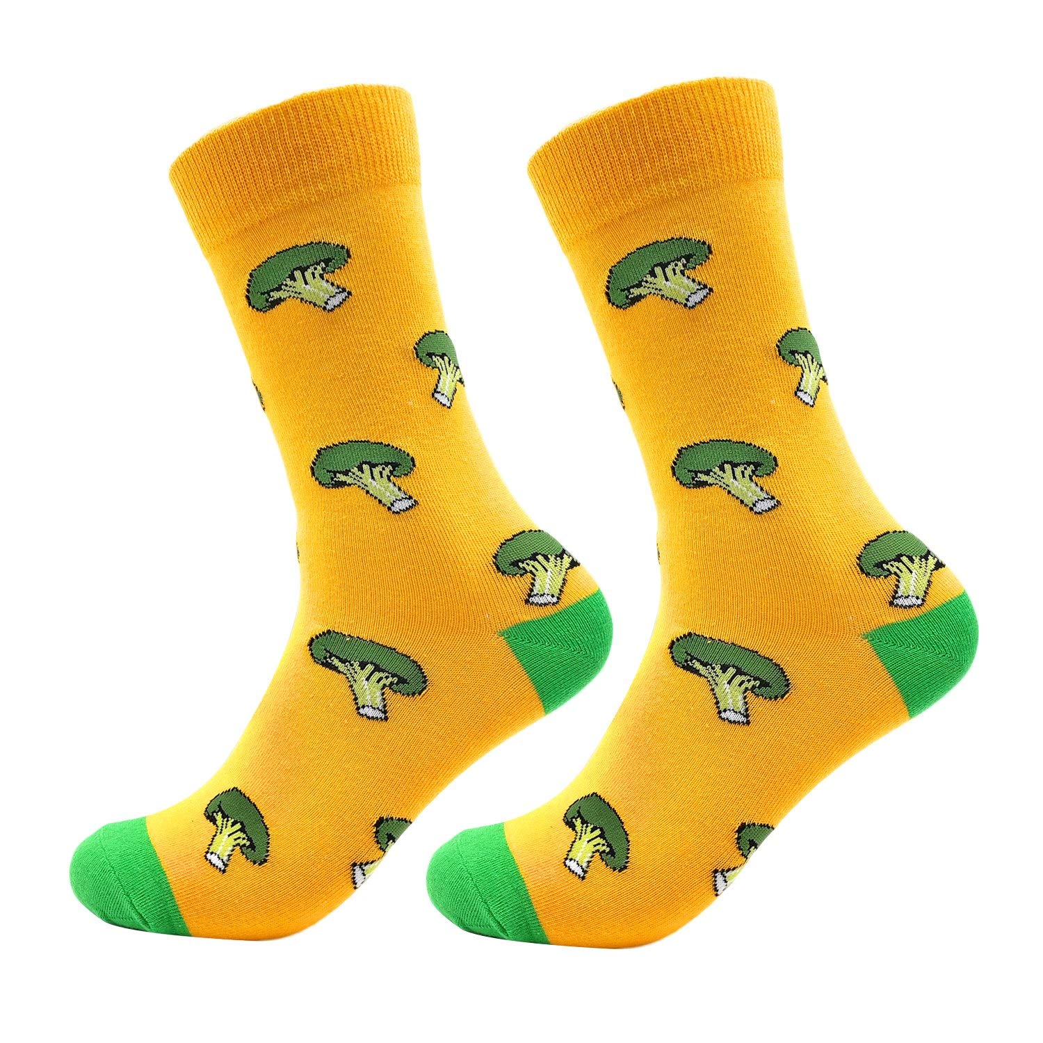 Vibrant Colorful Funky Patterned Crew Socks - Soft Combed Cotton Happy Socks 6-Pack for Women & Men - Perfect for Casual Wear, Gifts, and Fun Outfits
