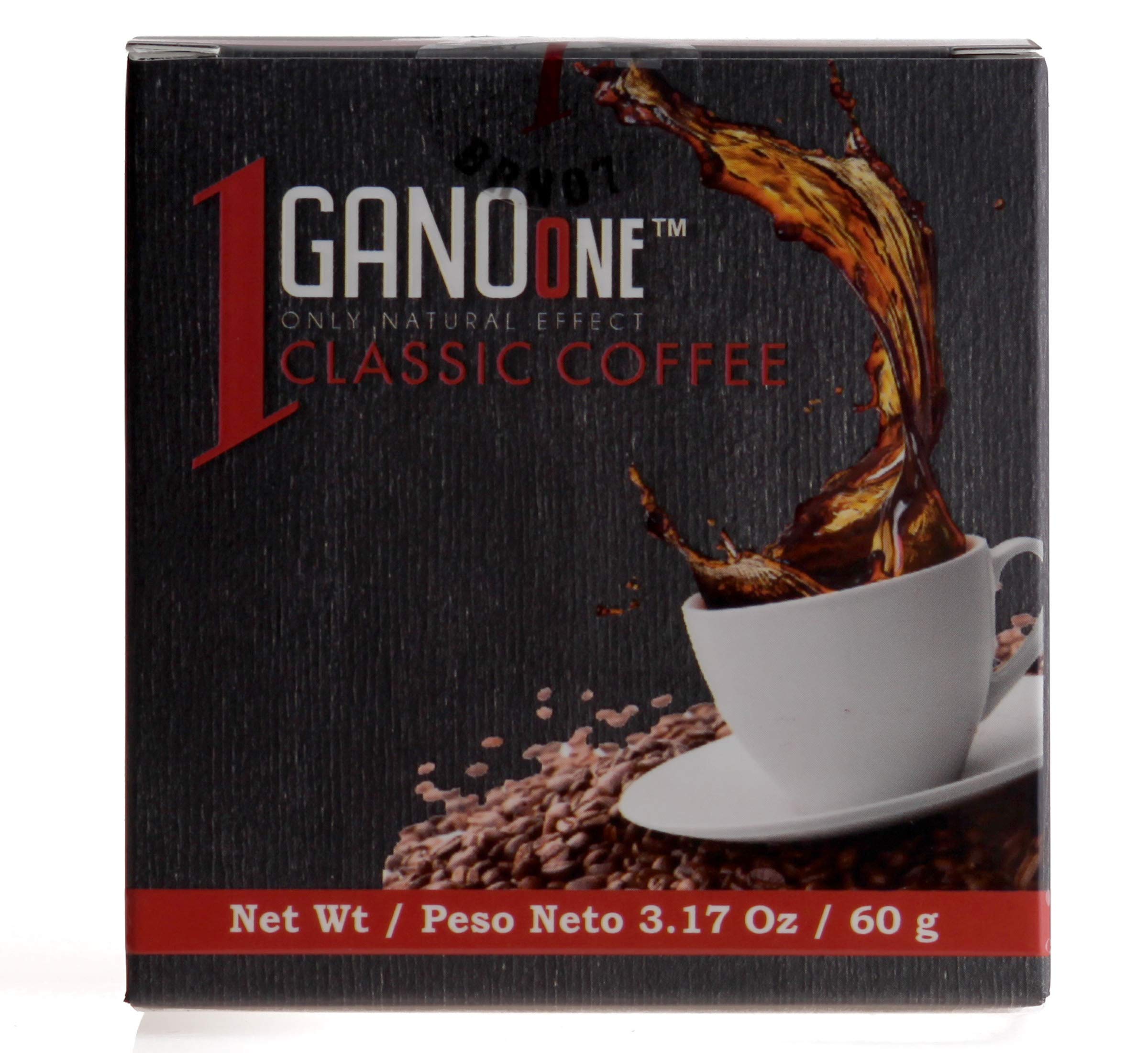 10 Boxes GanoOne Classic Reishi Mushroom Instant Coffee with Organic Ganoderma Extract - 20 Single-Serve Sachets - Immune Support & Energy Boost - Perfect for Office, Travel & Home Use