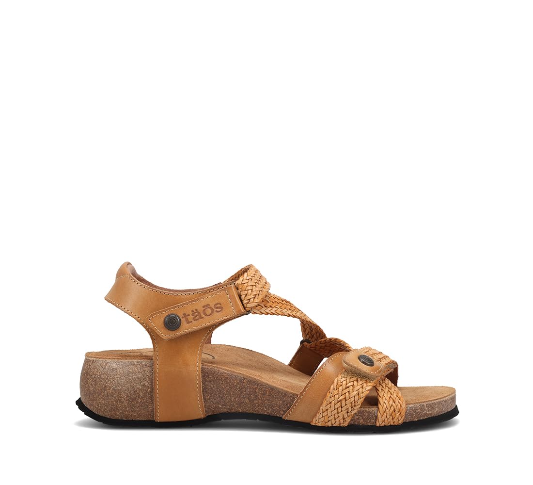 Taos Footwear Women's Trulie Comfortable Leather Sandals with Arch Support - Perfect for Walking, Travel & Summer Outfits