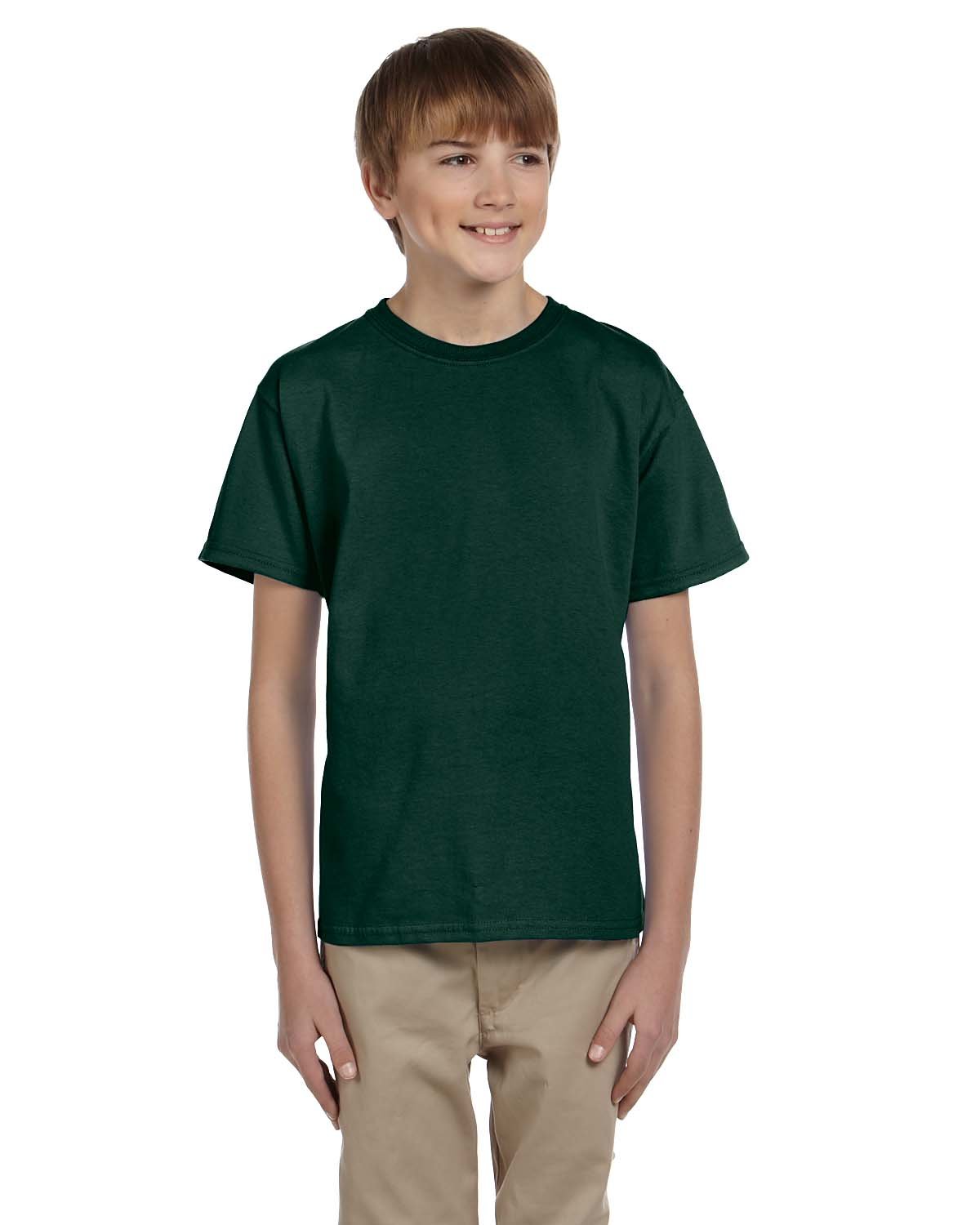 Hanes Kids' ComfortBlend EcoSmart Crewneck T-Shirt - Soft Cotton Blend Short Sleeve Tee for Boys & Girls - Perfect for School, Play & Everyday Wear