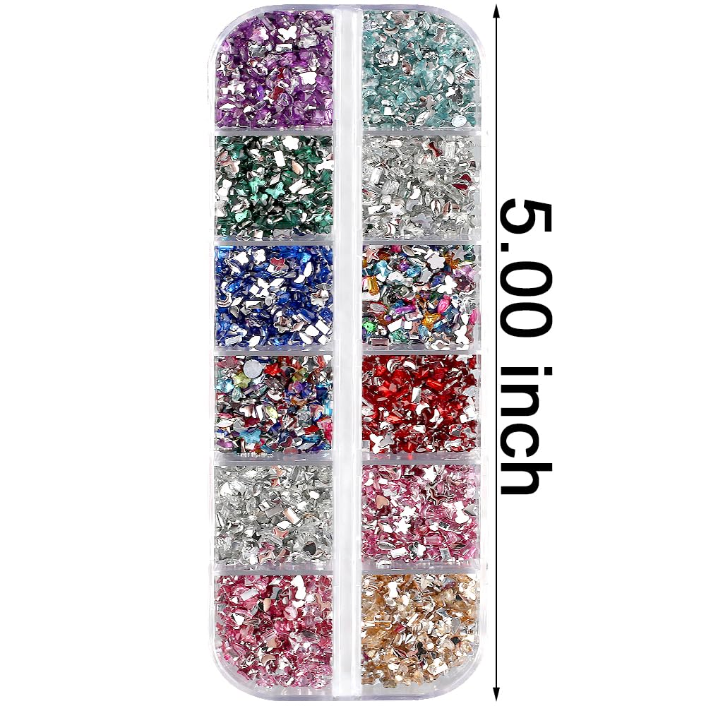 2000pcs 3D Flatback Rhinestones for Nail Art - Colorful Resin Nail Gems & Charms for DIY Nail Design, Women's Nail Jewelry - Perfect for Nail Salons, Home Manicures, and Crafting Projects