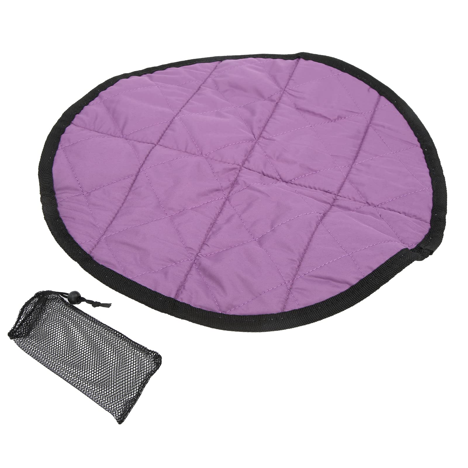 Portable Seat Cushion - Rollable Travel Seat Pad with Heat Insulation, Comfortable Outdoor Picnic Mat for Camping, Hiking, Park, Beach & Stadium Events (Blue Circle Design)