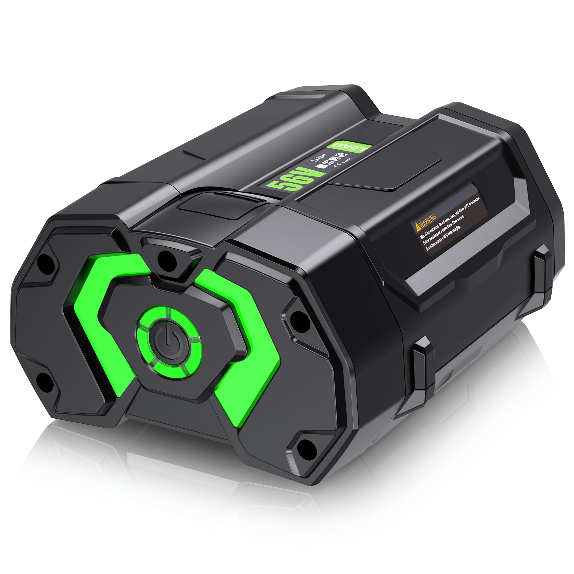 5.0Ah 56V Lithium-Ion Battery Replacement for All Power 56V Power+ Tools - Upgraded Fuel Gauge & Long-Lasting Performance - Compatible with Lawn Mowers, String Trimmers & Power Tools