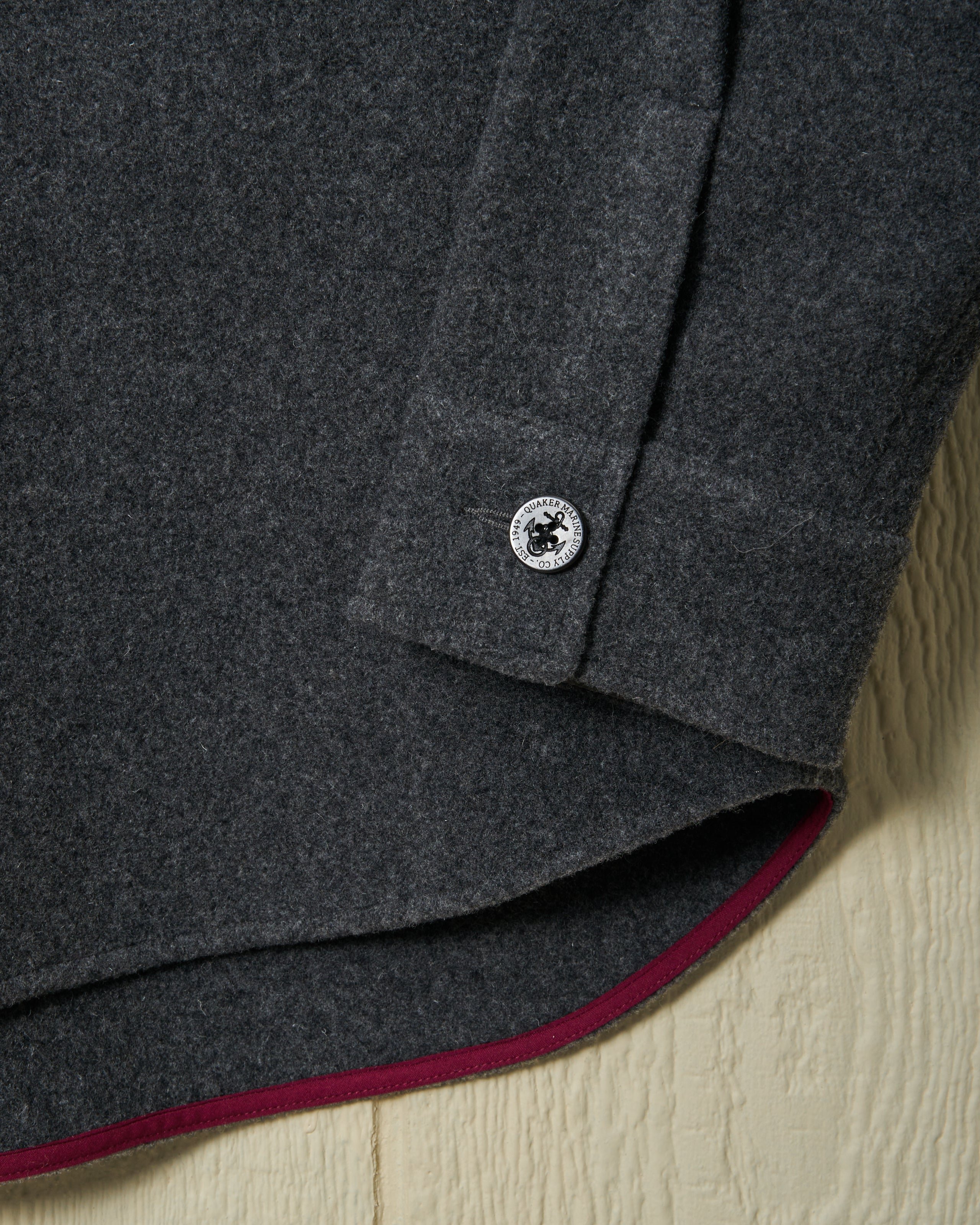 Premium CPO Shirt Jacket - Charcoal Wool Blend for Men | Warm & Stylish Layering for Outdoor Adventures & Casual Wear