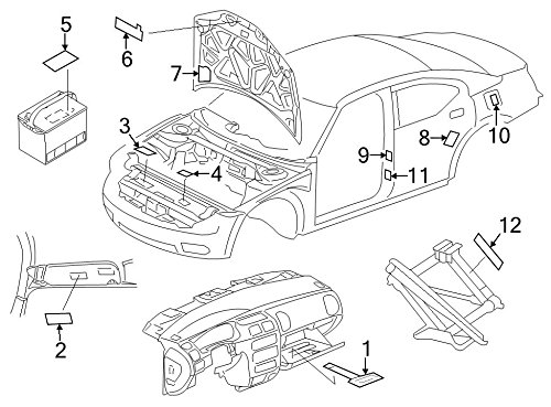 Mopar 68172601AA Air Conditioning System Label - OEM Replacement Part for Chrysler, Dodge, Jeep Vehicles - Perfect for AC Repair & Maintenance