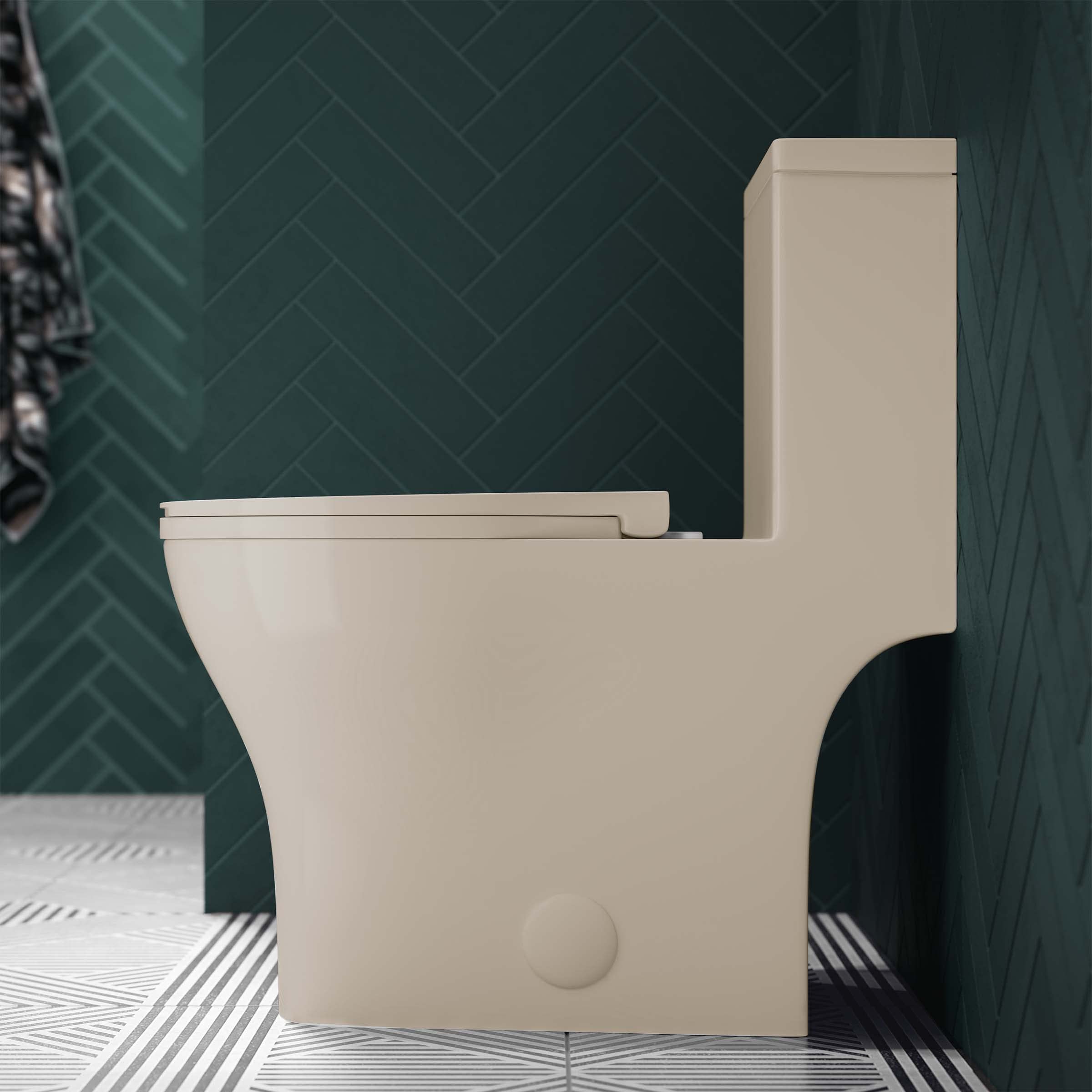 Sublime III One-Piece Round Toilet with Vortex™ Dual-Flush Technology (0.95/1.26 GPF) in Bisque - Water-Efficient Bathroom Solution for Modern Homes