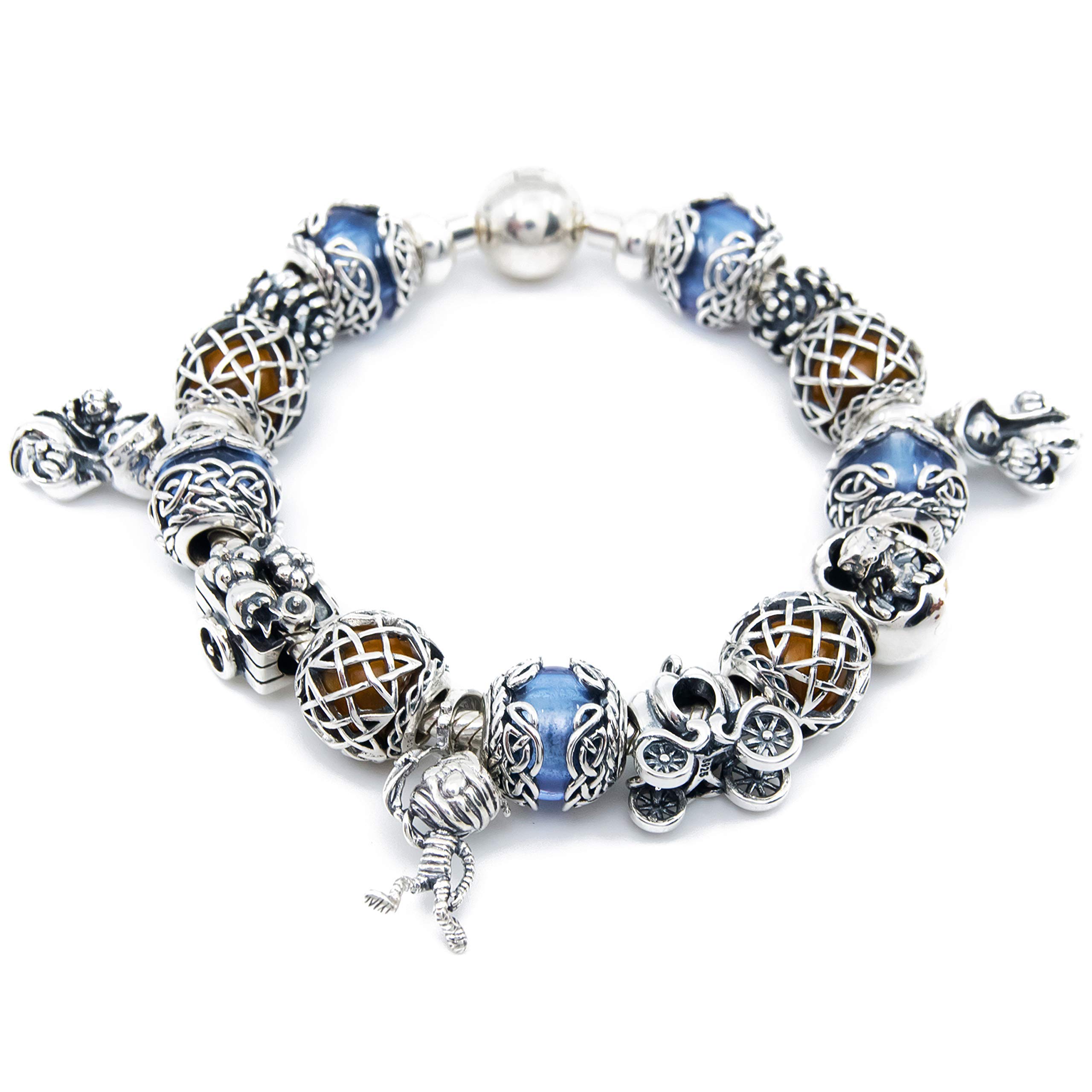 Halloween Ghost Skull Pumpkin Sterling Silver Dangle Charm Pendant S925 | Pandora Compatible Jewelry | Perfect for Halloween Costumes, Party Favors & Spooky Gift Giving