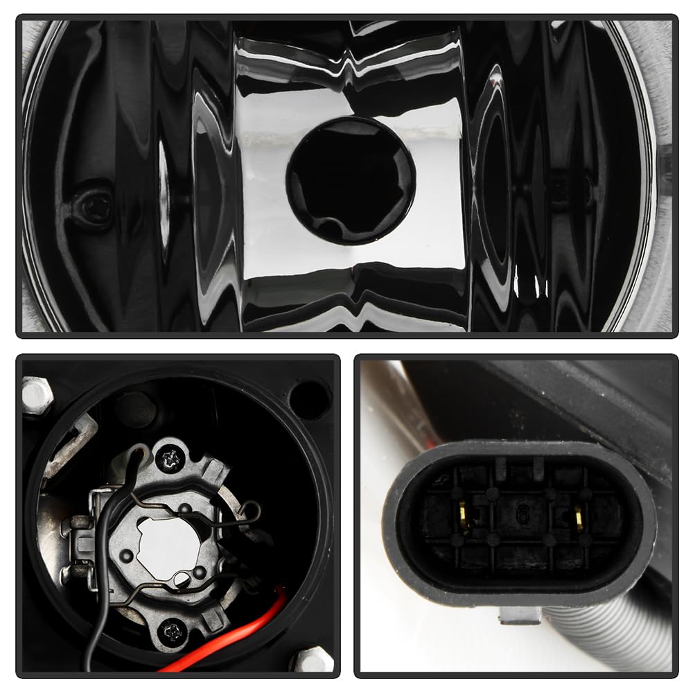 Xtune LED Projector Headlights with Halo Ring for Toyota Tundra & Sequoia - Durable Off-Road Lighting Upgrade for Night Driving & Adventure