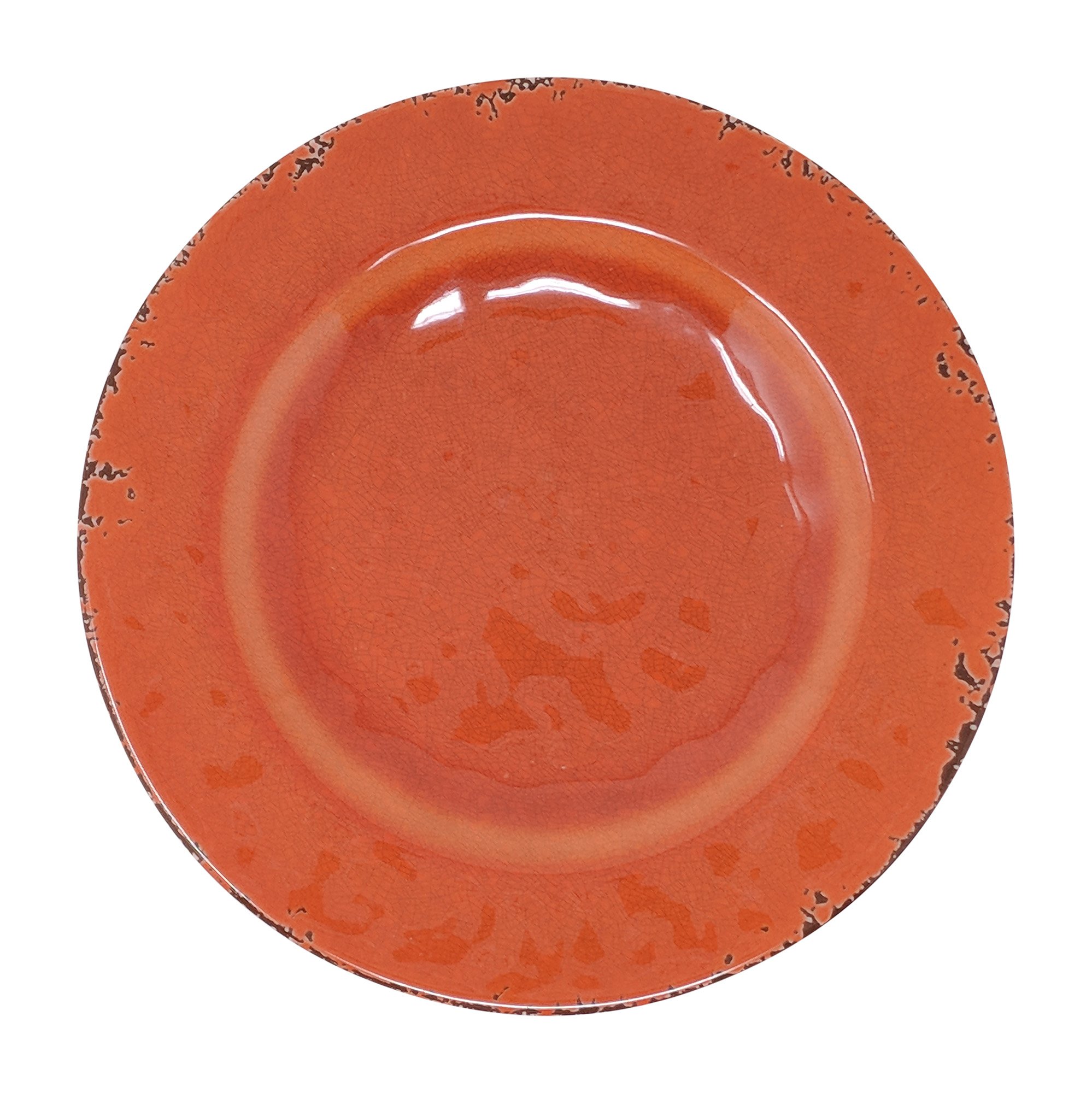 Gianna's Home 12-Piece Rustic Farmhouse Melamine Dinnerware Set - Service for 4, Coral | Durable & Stylish Plates, Bowls & Mugs | Perfect for Outdoor Dining, Picnics & Everyday Use