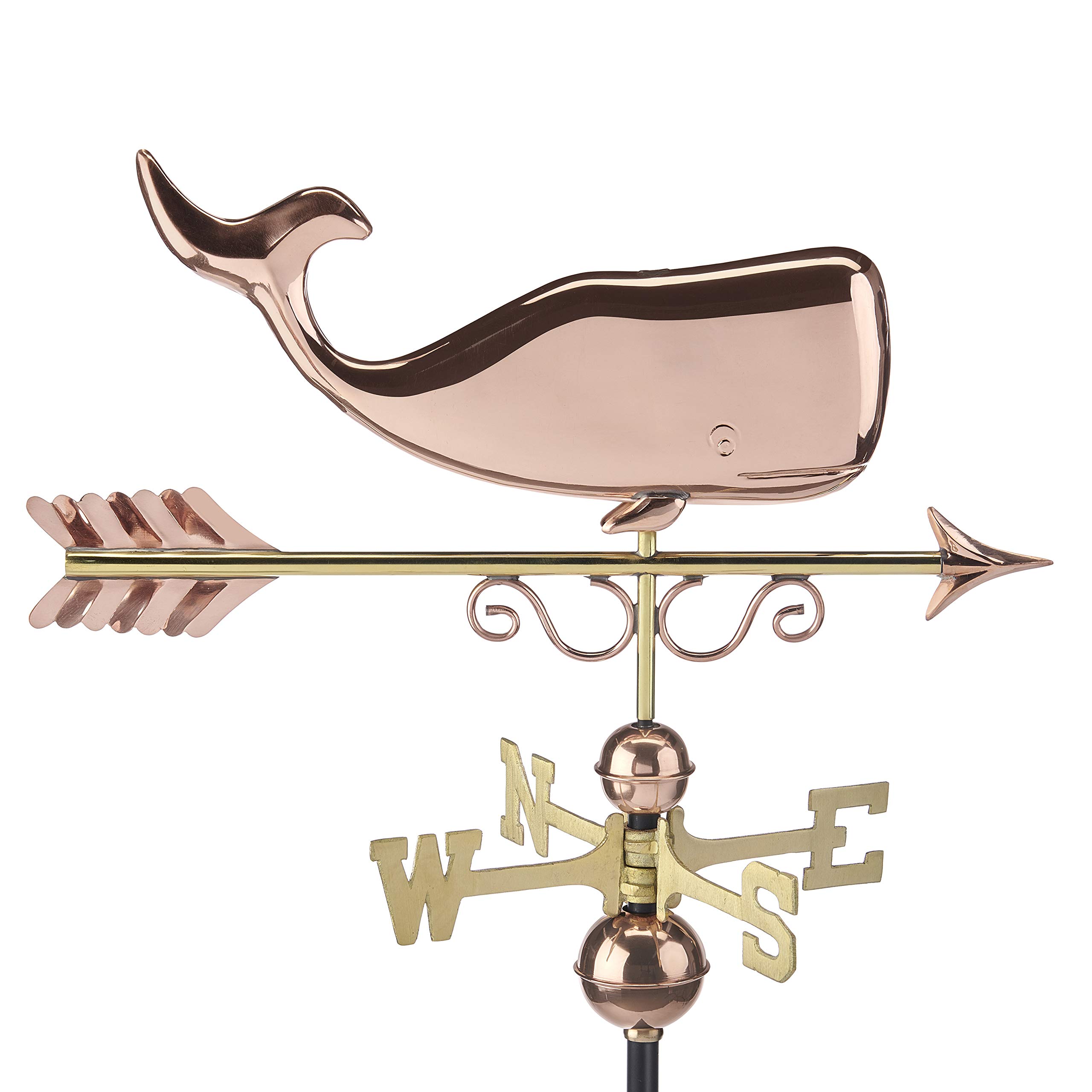 Save The Whales Weathervane - Pure Copper Vintage Nautical Decor | Good Directions 1976P | Perfect for Beach House, Garden & Coastal Home Decor