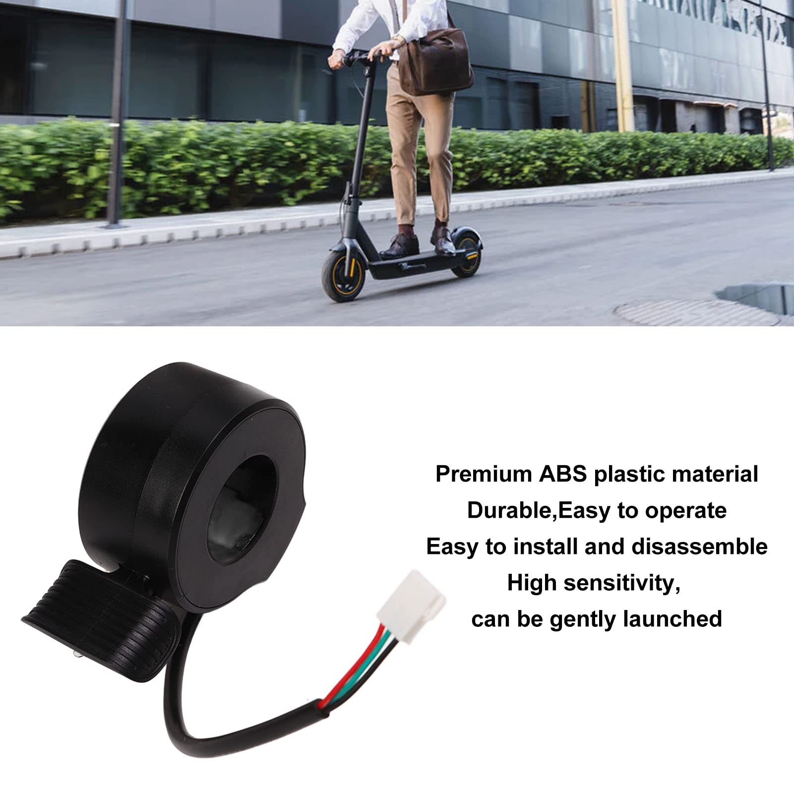 Electric Scooter Finger Throttle Accelerator Replacement - ABS Plastic Professional Throttle for Most E-Scooters (Black) - Perfect for Commuting, Last-Mile Delivery & Urban Mobility