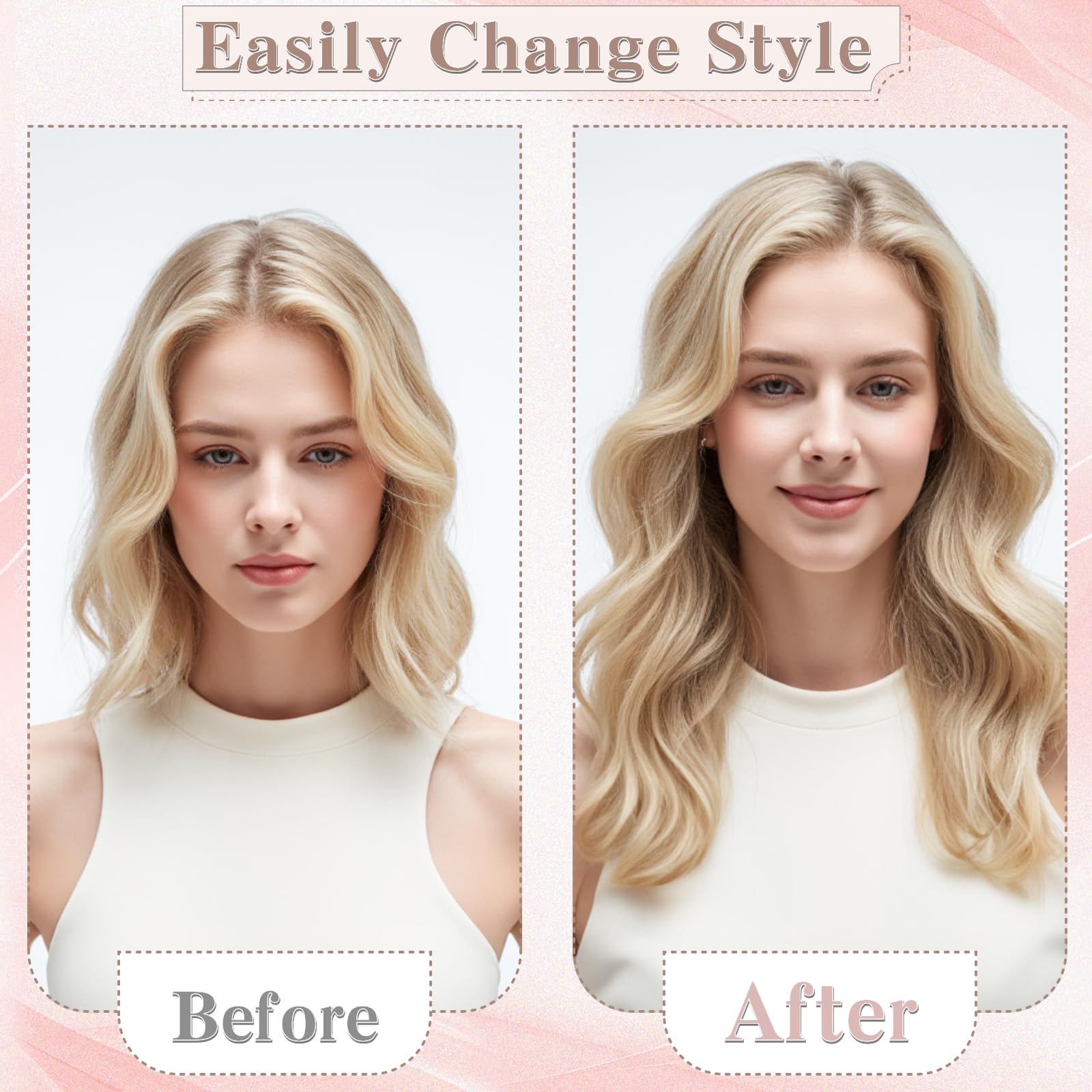 SEGO Clip in Hair Extensions for Women - 100% Remy Human Hair, Mini Hairpieces with 2 Clips, Short Hair Extensions for Volume (2 Pack, 6 Inches, 20g, Light Brown) - Perfect for Daily Styling, Parties & Special Occasions