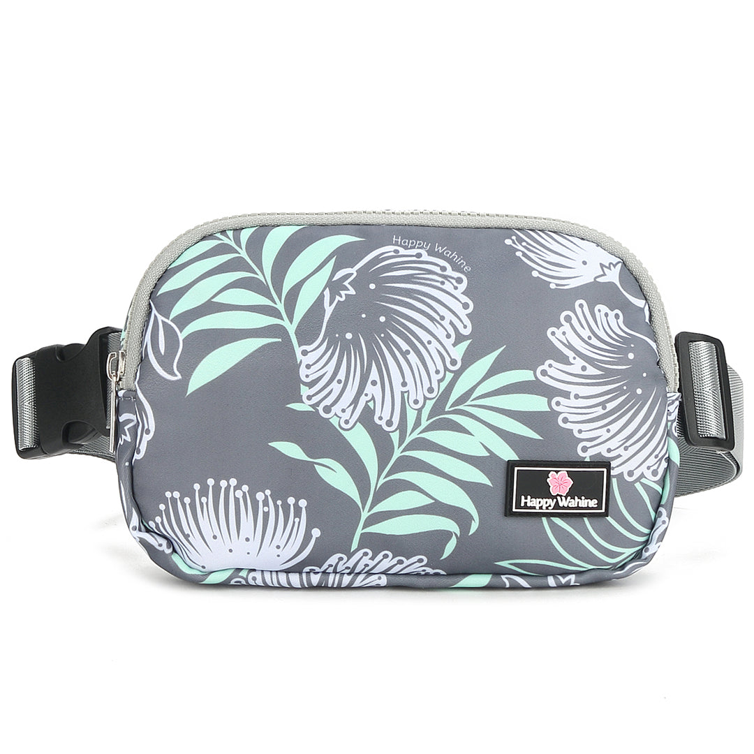 Jenna Lehua Grey Belt Bag - Stylish & Comfortable Waist Pack for Women | Perfect for Travel, Running, Hiking & Everyday Use