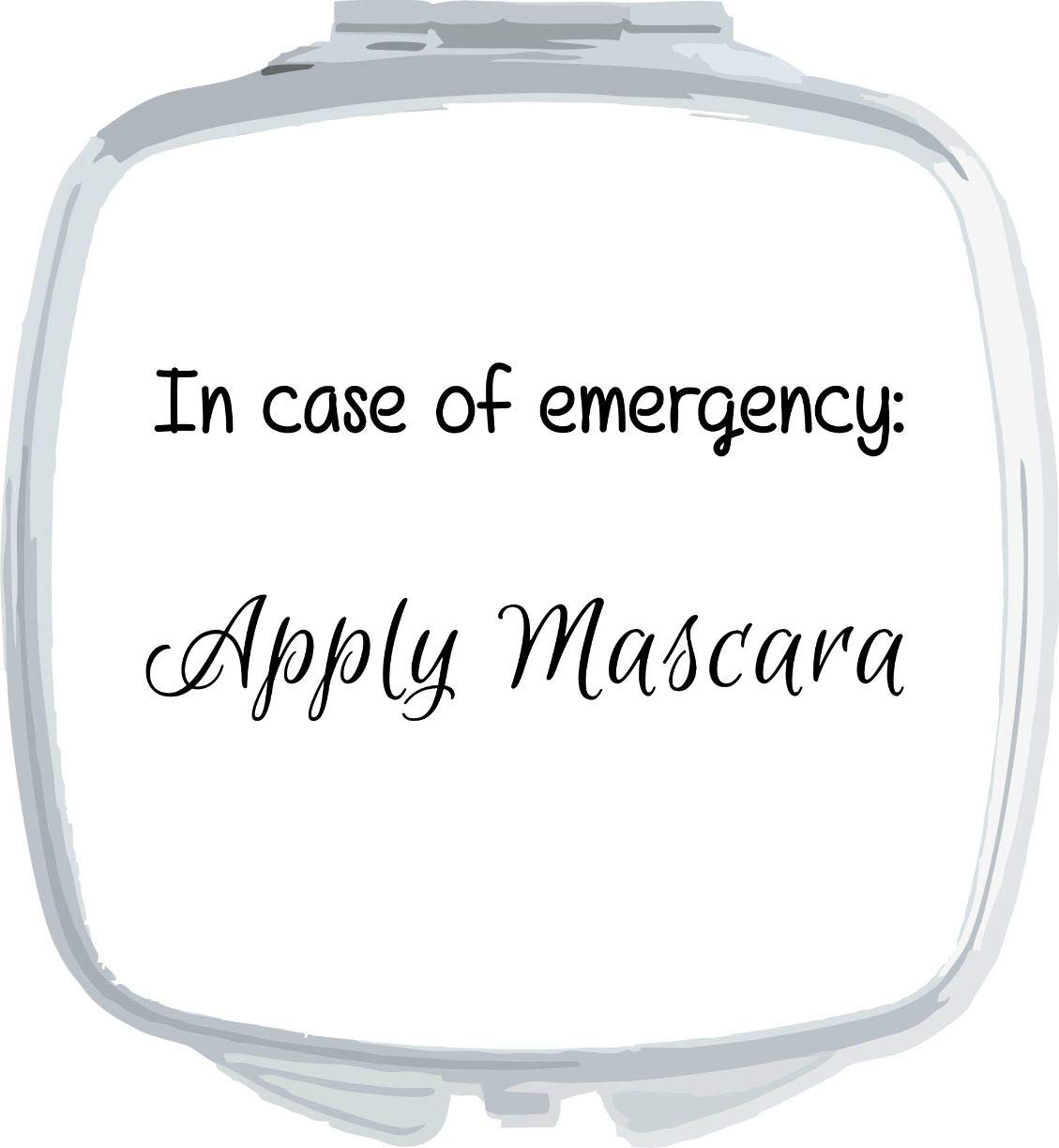 Emergency Mascara Mirror - Silver Square Folding Compact Pocket Mirror for Makeup Touch-Ups | Perfect for Travel, Purse & On-the-Go Beauty
