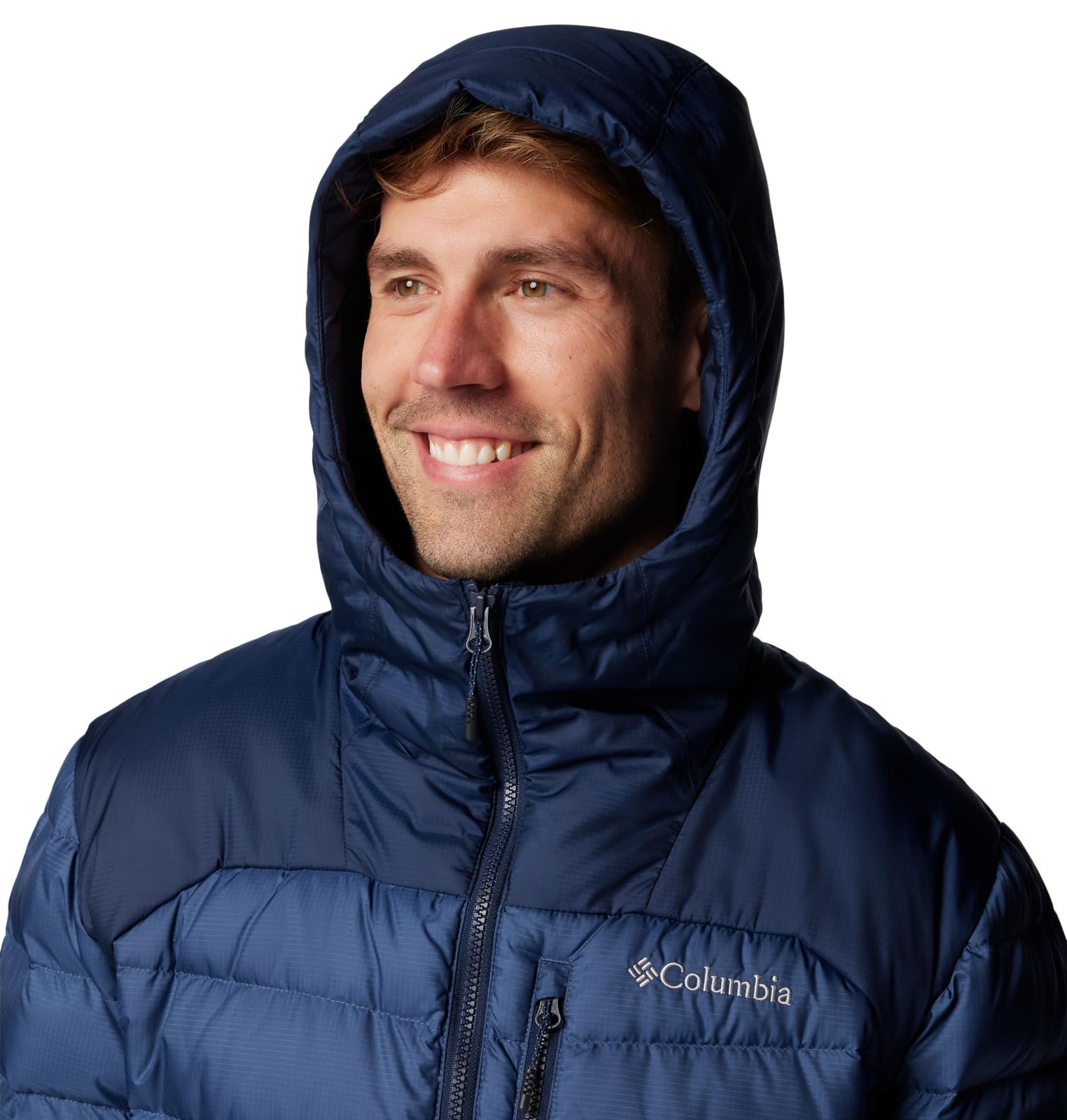 Columbia Men's Autumn Park II Down Hooded Jacket - Lightweight Water-Resistant Winter Coat for Hiking, Camping & Outdoor Activities