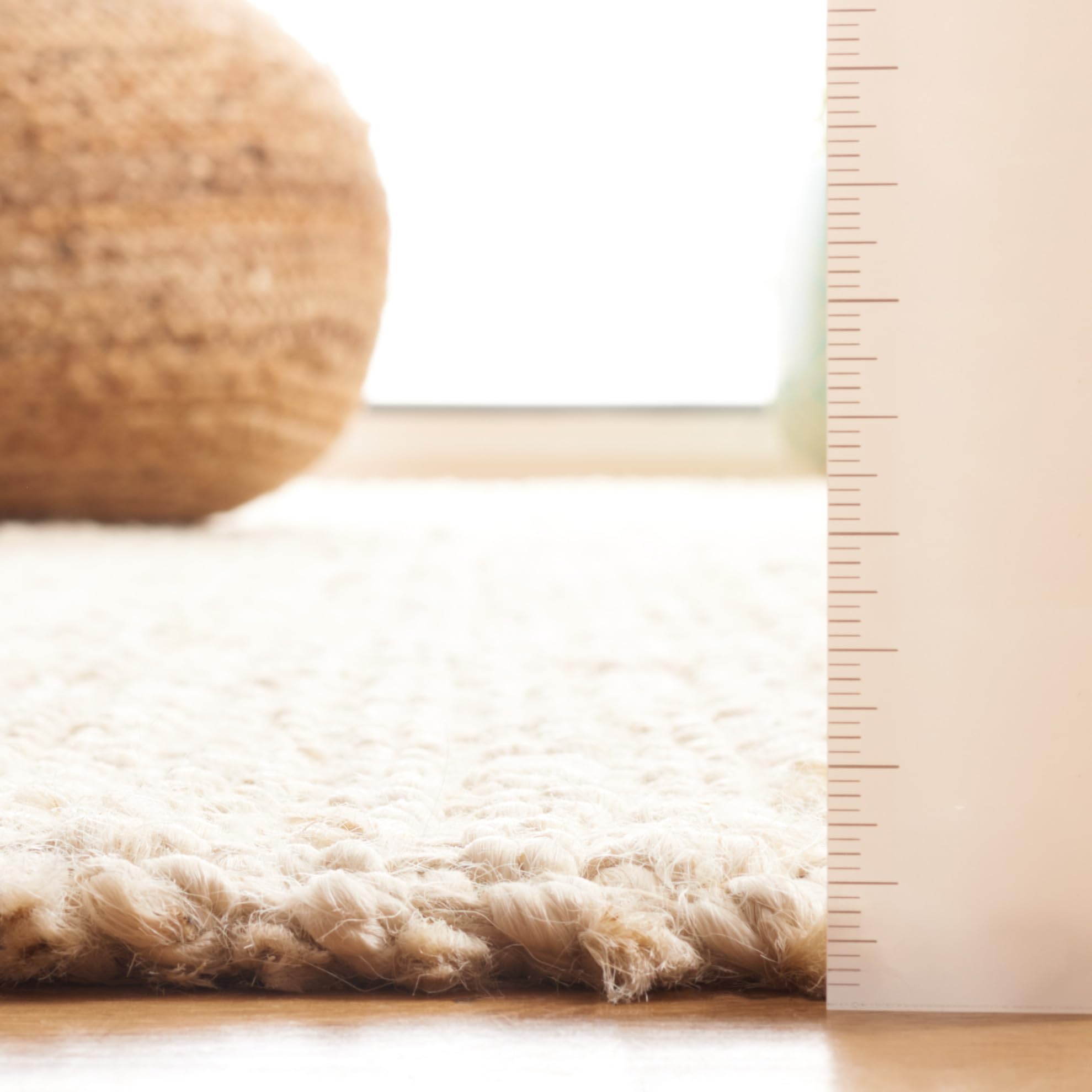 SAFAVIEH Handmade Jute Area Rug 5' x 8' - Natural Fiber Farmhouse Rug in Ivory for Living Room & Bedroom | Durable & Stylish for High Traffic Areas | Perfect for Boho, Coastal & Rustic Home Decor (NF730A)