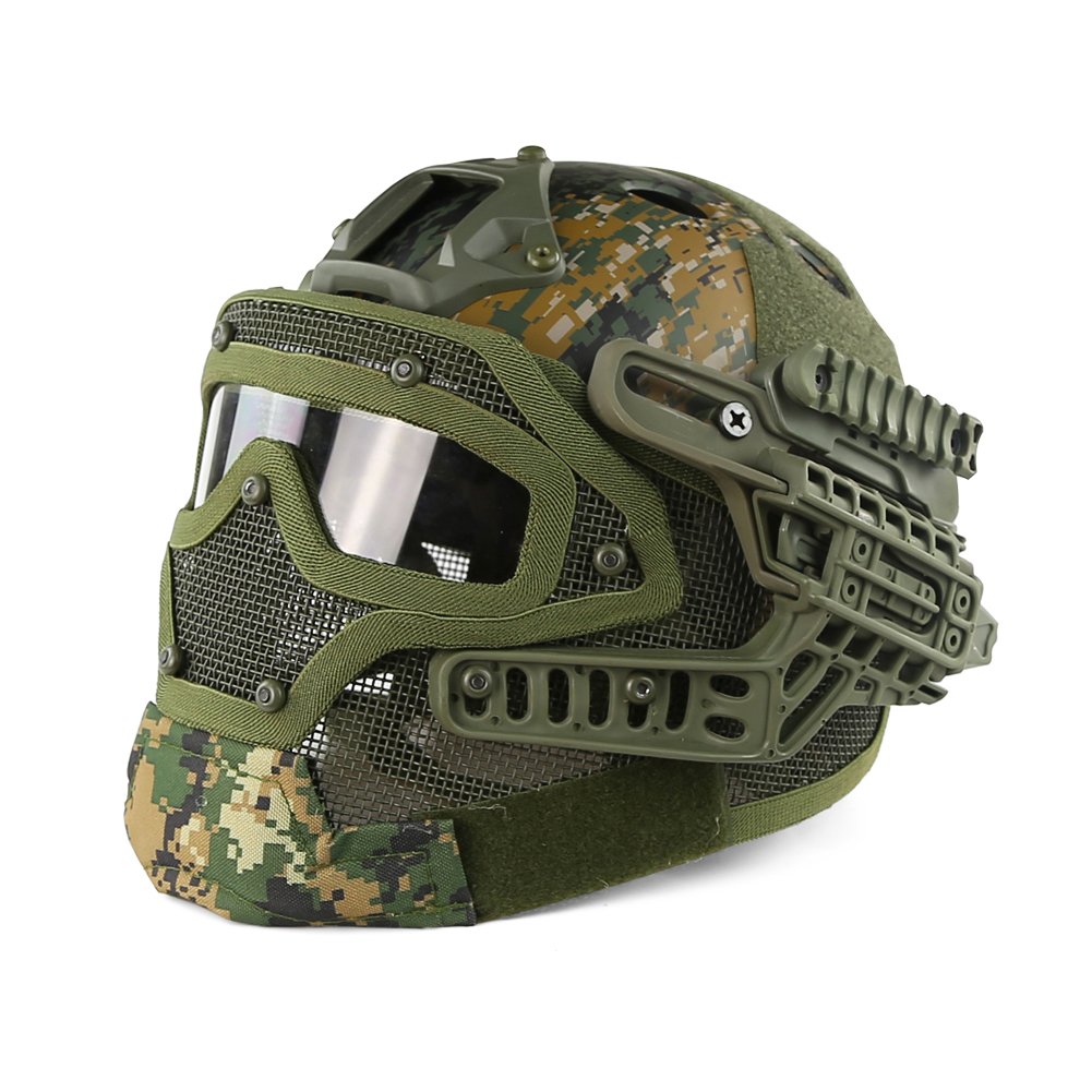 Tactical G4 Protective Helmet System with Goggles - Military Grade Airsoft Paintball Mask for Army, War Games & Hunting | Perfect for Outdoor Combat Simulation & Tactical Training