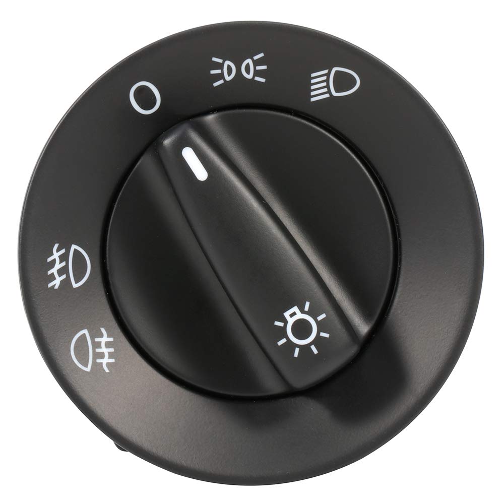 VW Beetle Headlight Switch with Fog Lights - Compatible with 1998-2010 Models | Front & Rear Fog Light Control | OE 1C0941531A20H, 1C0941531A Replacement | Perfect for Night Driving and City Commuting