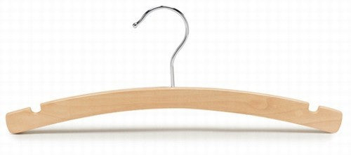 12 Pack Kids Wooden Clothes Hangers with Arched Design - Perfect for Organizing Children's Dresses, Shirts & Coats in Closet or Nursery
