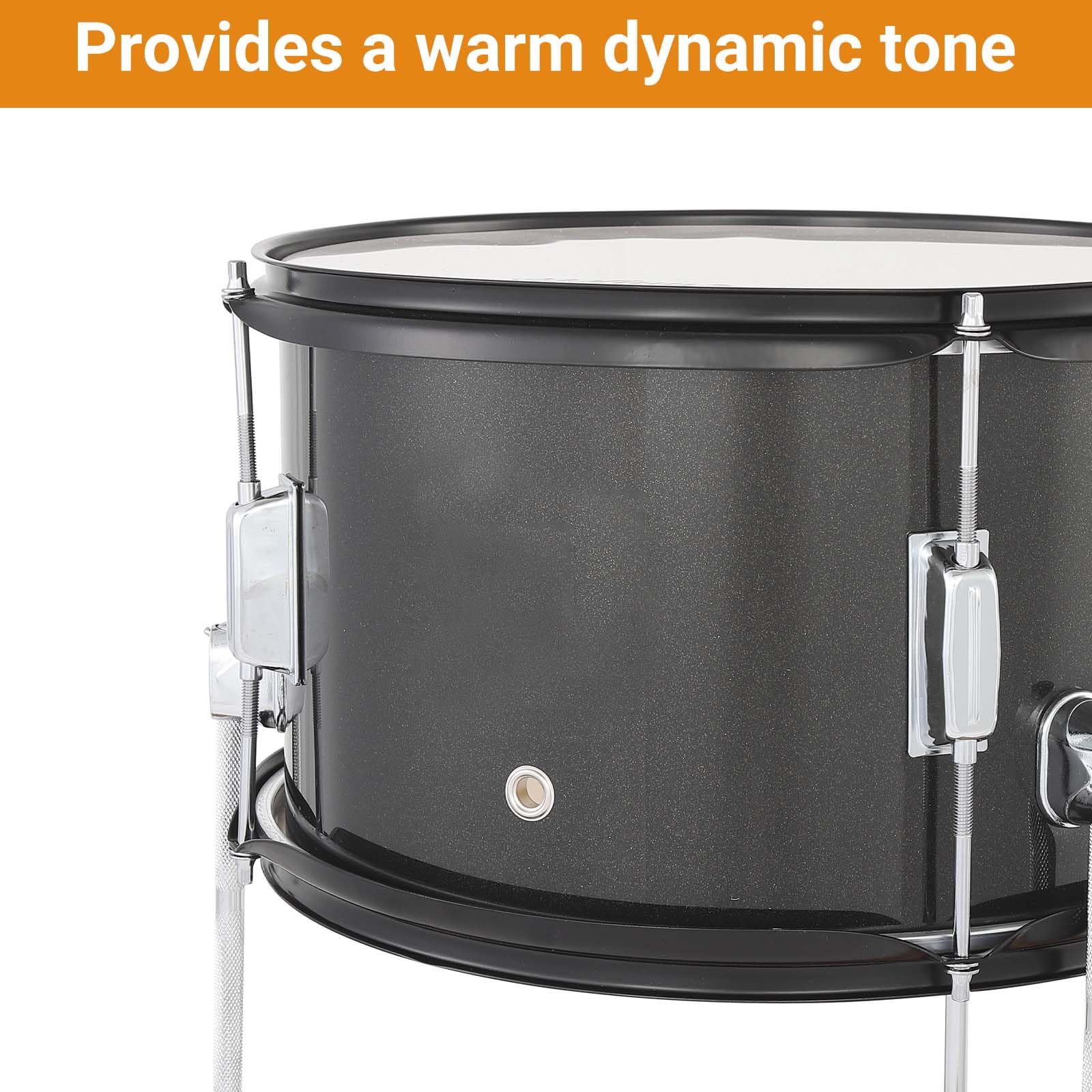 AD-300 Junior 5-Piece Drum Set with Bass Drum, Tom-Tom, Snare, Cymbals & Hi-Tone Drum | Includes Drum Sticks, Pedal & Stool | Perfect Beginner Drum Kit for Kids & Teens | Ideal for Home Practice, Music Lessons & Live Performances