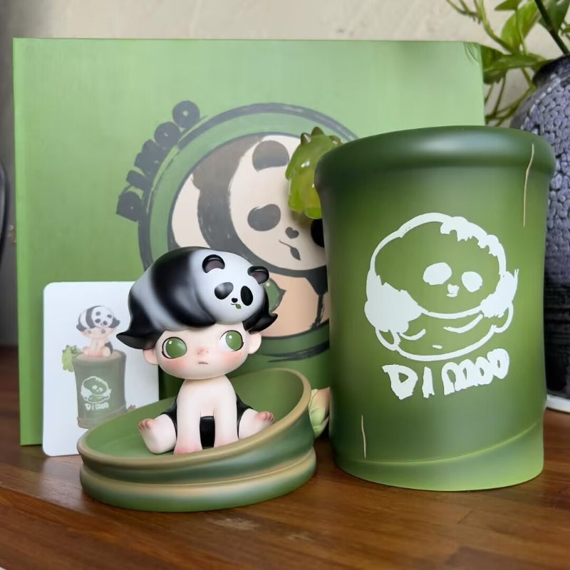 DIMOO Limited Edition Bamboo Panda Collectible Figure - Cute Asian-Themed Decoration for Home, Office & Gifts