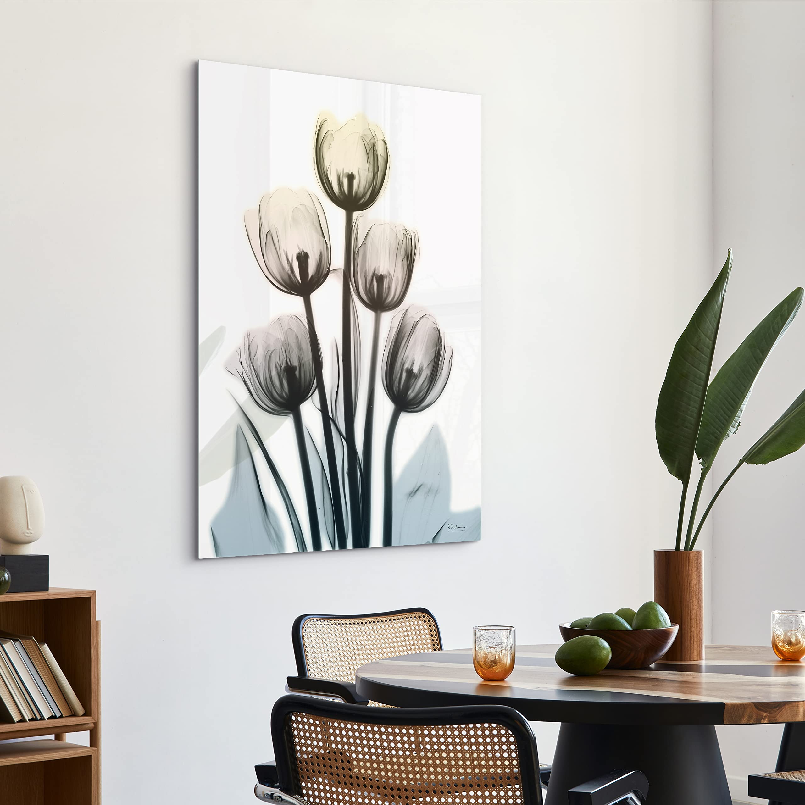 Empire Art Direct 48x32 Inch Frameless Tempered Glass Wall Art - Spring Tulips Floral Photography Print for Living Room, Bedroom & Home Office Decor | Ready to Hang Modern Wall Decor for Housewarming & Interior Design