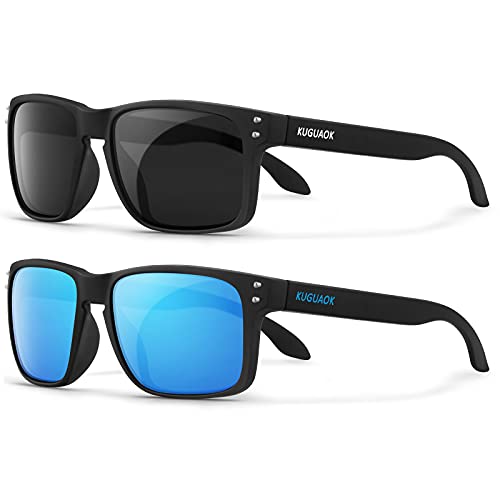 2pack Matte Frame Black Lens + Matte Frame Blue Mirror