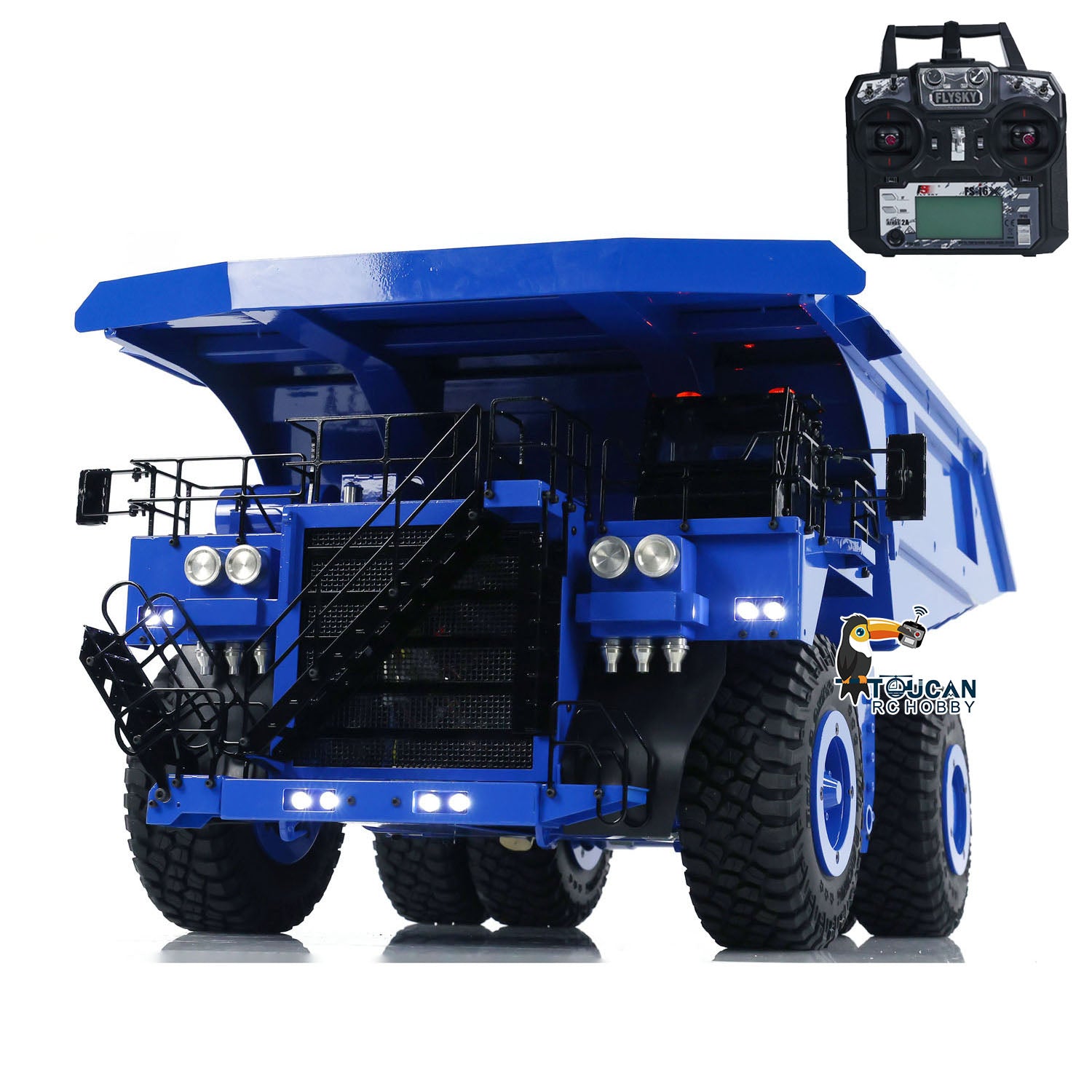 1/20 Scale 793D Radio Controlled Mining Truck - Assembled & Painted Metal Hydraulic Dump Truck Model with I6X Radio & Warning Lights - Perfect for Collectors, Construction Enthusiasts, and RC Hobbyists