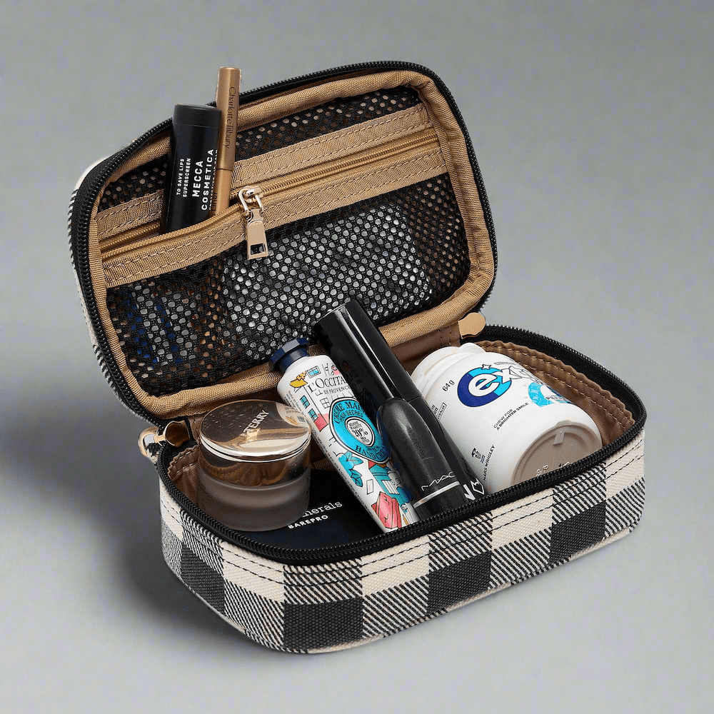 Handy Handle Case - Tan and Black Stripe Phone Grip for iPhone & Samsung - Perfect for One-Handed Use, Commuting & Travel
