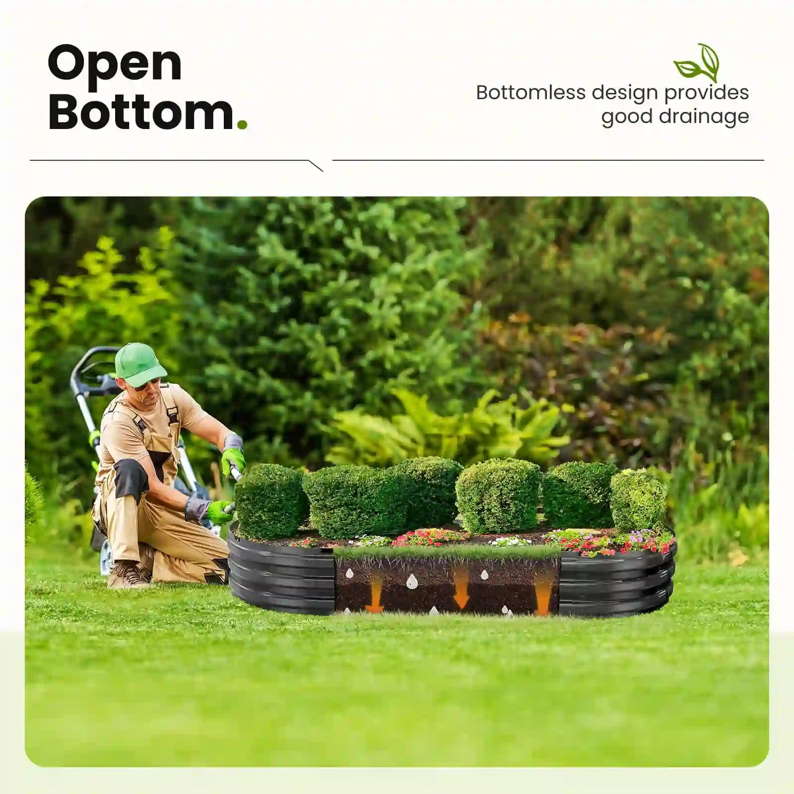 2 Pack Screwless Raised Garden Beds - Easy Assembly Metal Planter Box for Vegetables, Flowers & Herbs - Perfect for Backyard, Patio & Urban Gardening