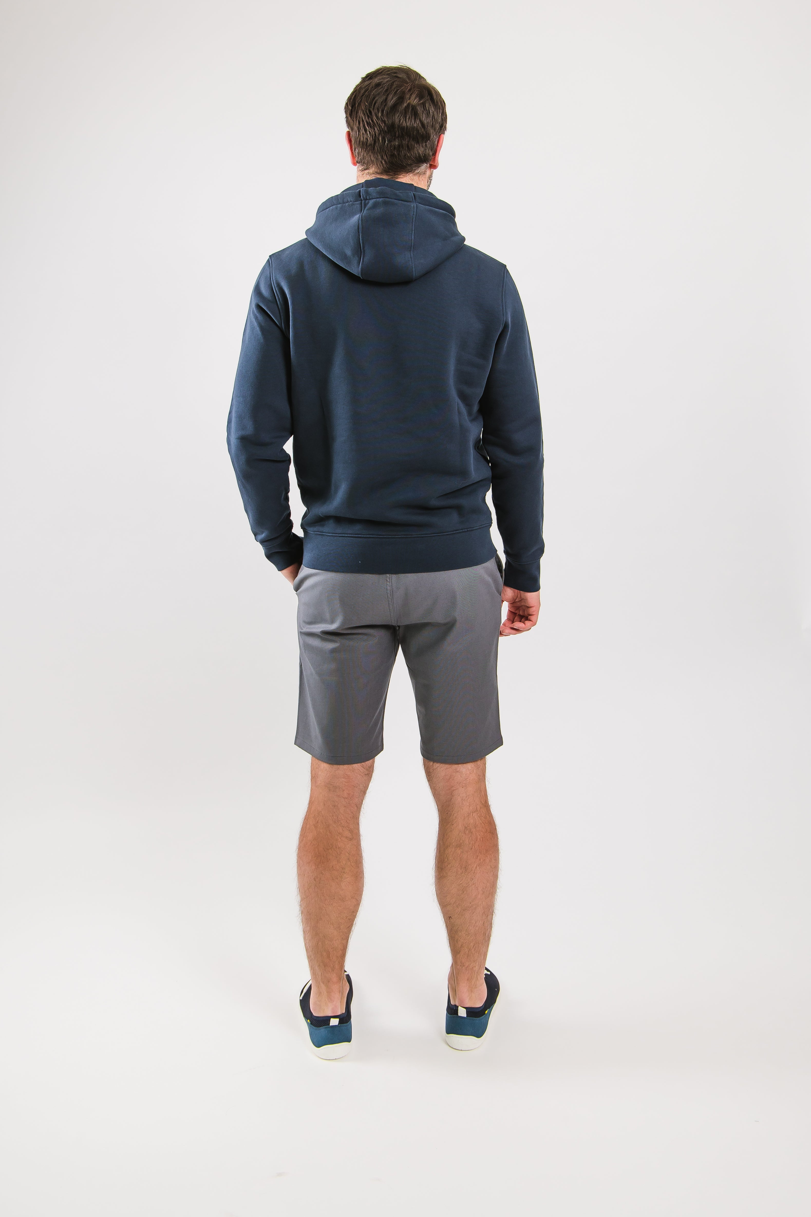Men's Hoodie Be Lenka Essentials - Dark Blue Pullover Sweatshirt for Casual Wear, Gym & Outdoor Activities