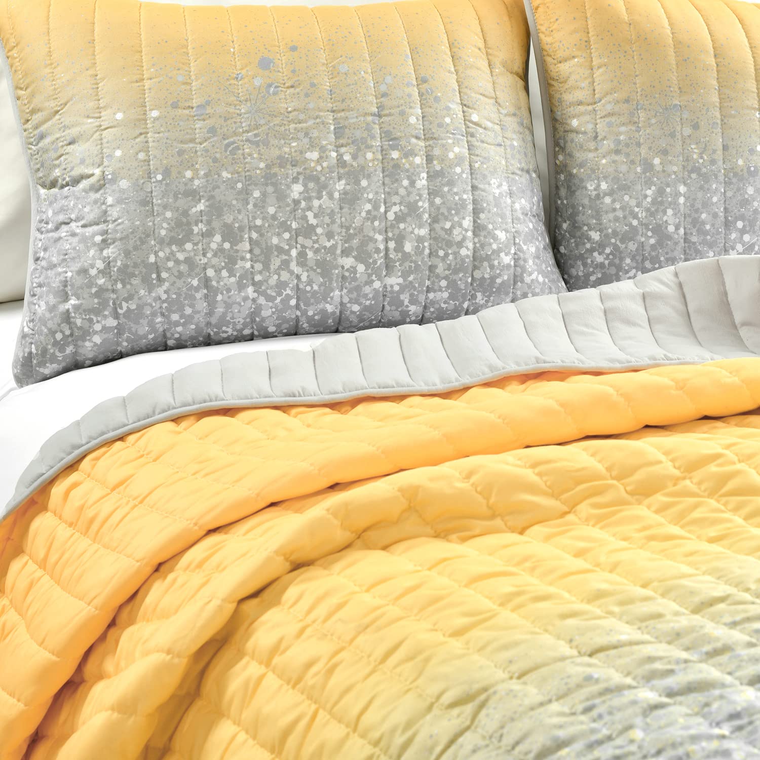 Lush Decor Glitter Ombre Quilt Set - Full/Queen for Bedroom Decor