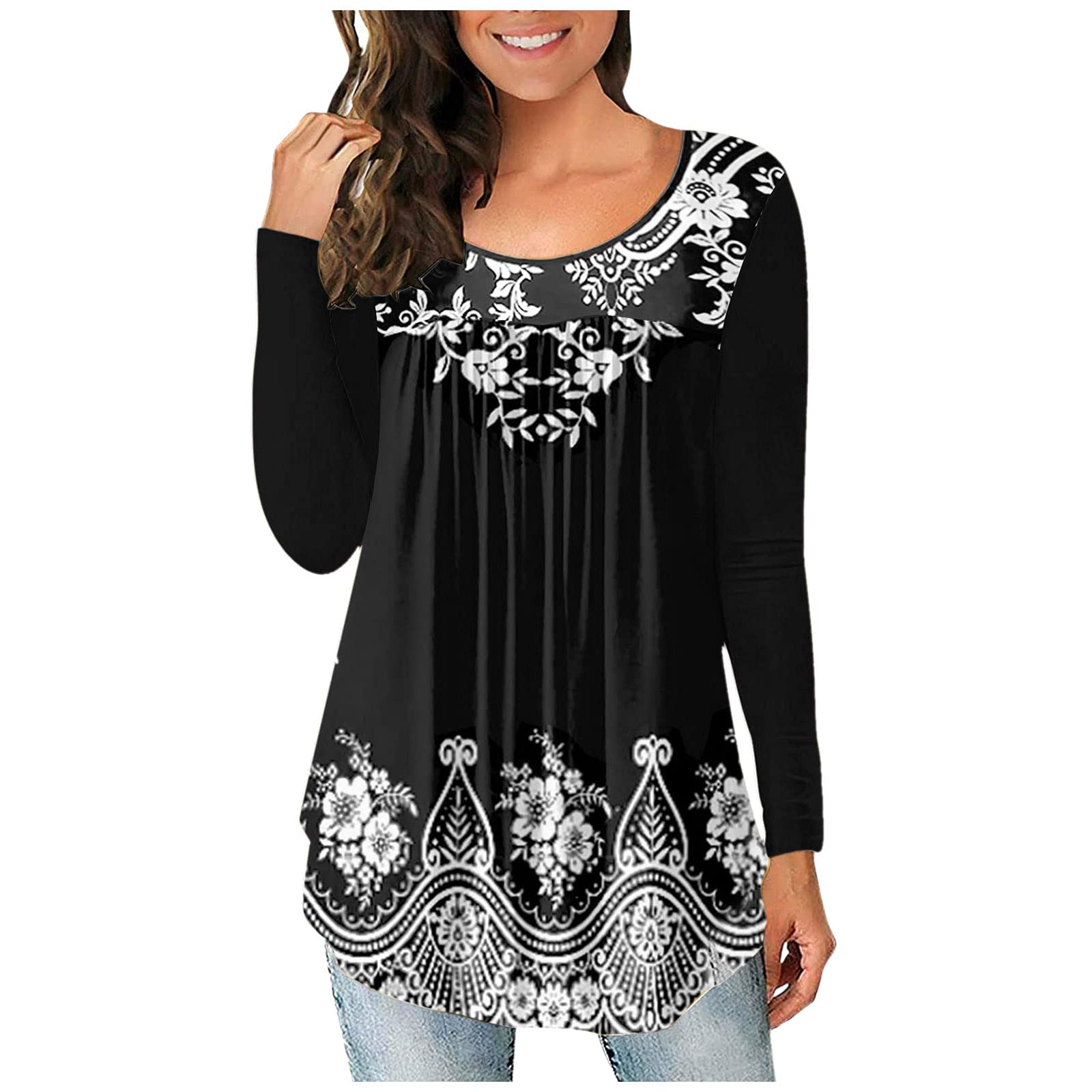 Women's Fall Long Sleeve Tops - Square Neck Casual Waffle Knit Lantern Sleeve Pullover Blouse | Perfect for Autumn Outfits, Layering & Cozy Seasonal Fashion