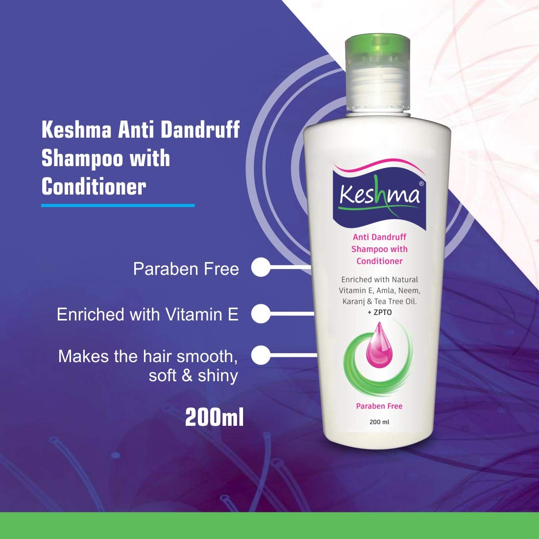 Morvin India Keshma Combo Pack - Hair Oil & Shampoo (100ml & 200ml) for Dry, Damaged Hair - Nourishing Hair Care Set for Women & Men - Perfect for Daily Use & Hair Growth Treatment