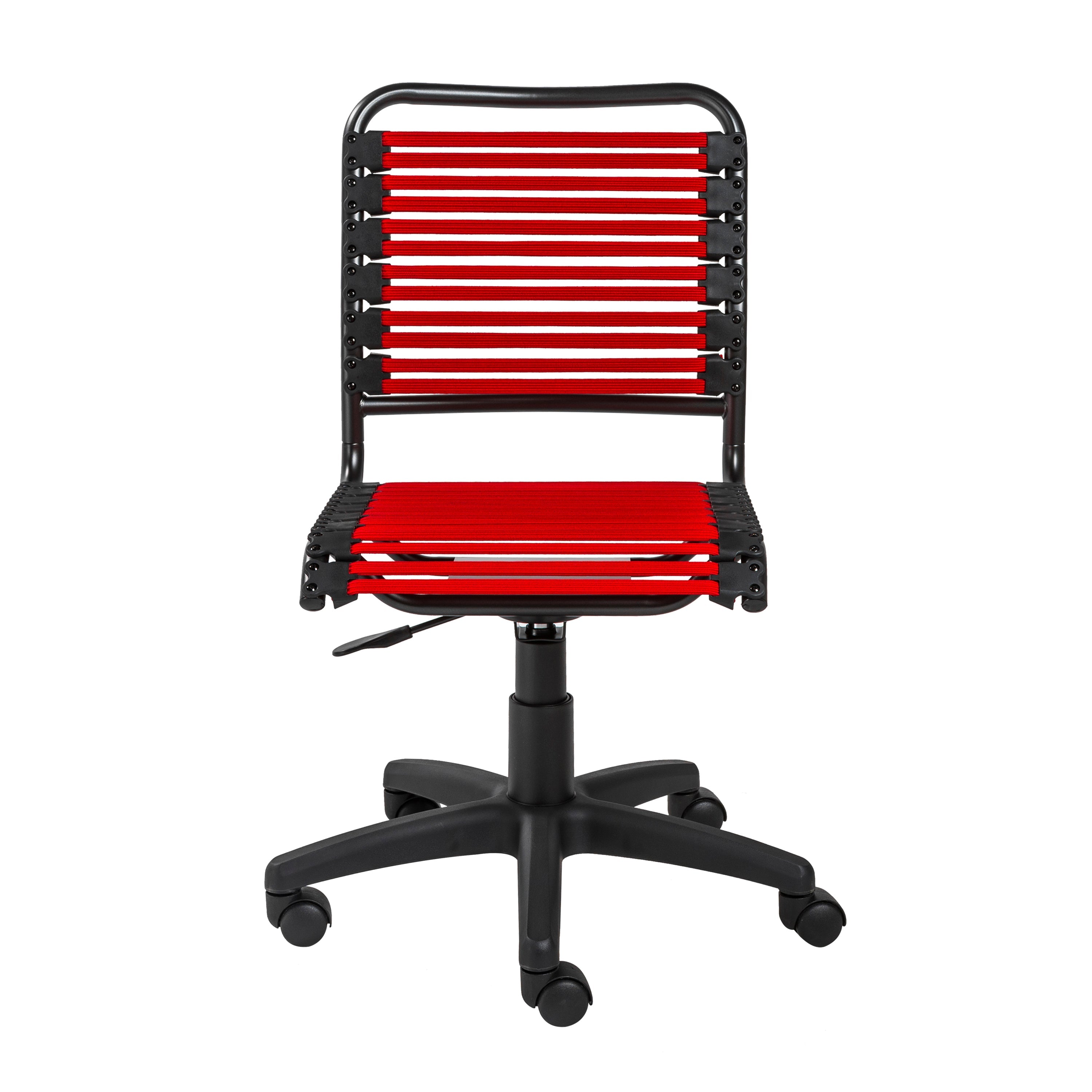 Allison Bungie Flat Low Back Office Chair - Ergonomic Mesh Desk Chair with Graphite Black Frame & Swivel Base - Perfect for Home Office, Computer Workstation & Conference Rooms