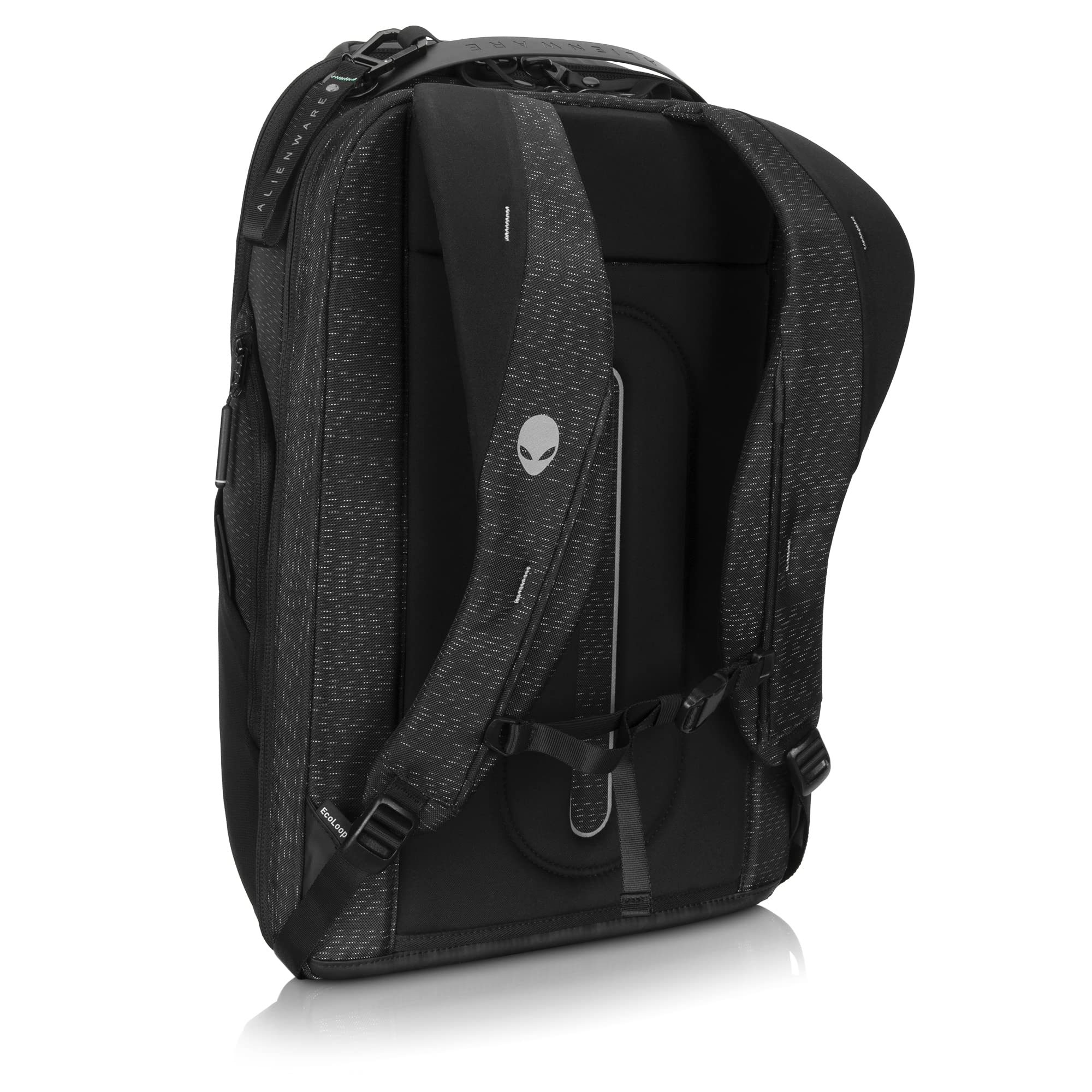 Alienware 17-inch Gaming Laptop Backpack - Weather Resistant, Shockproof & TSA-Friendly Travel Backpack with Anti-Scratch Interior for Men & Women | Perfect for Business Trips, College & Daily Commute - Galaxy Weave Black