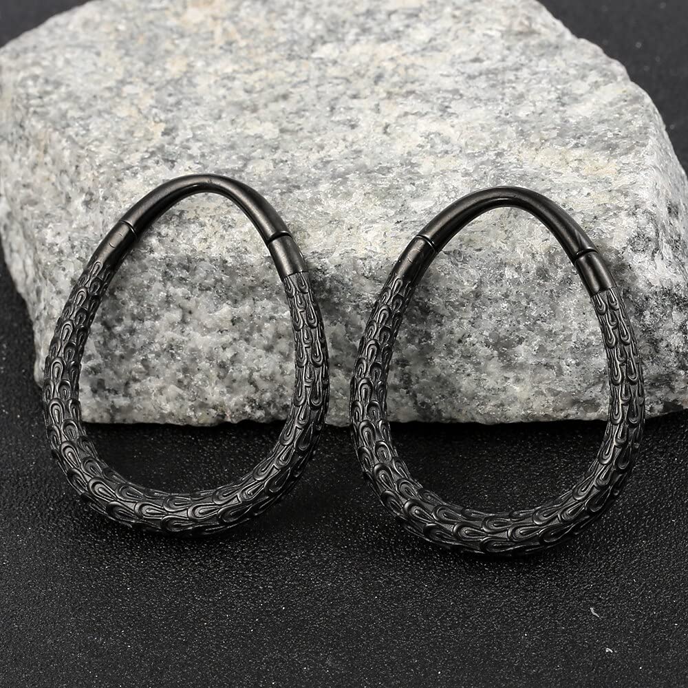 2PCS Hypoallergenic 316L Stainless Steel Ear Weights - Spider Web & Bamboo Design for Stretched Earlobes | Body Jewelry for Piercing Plugs & Gauges | Perfect for Everyday Wear and Alternative Fashion