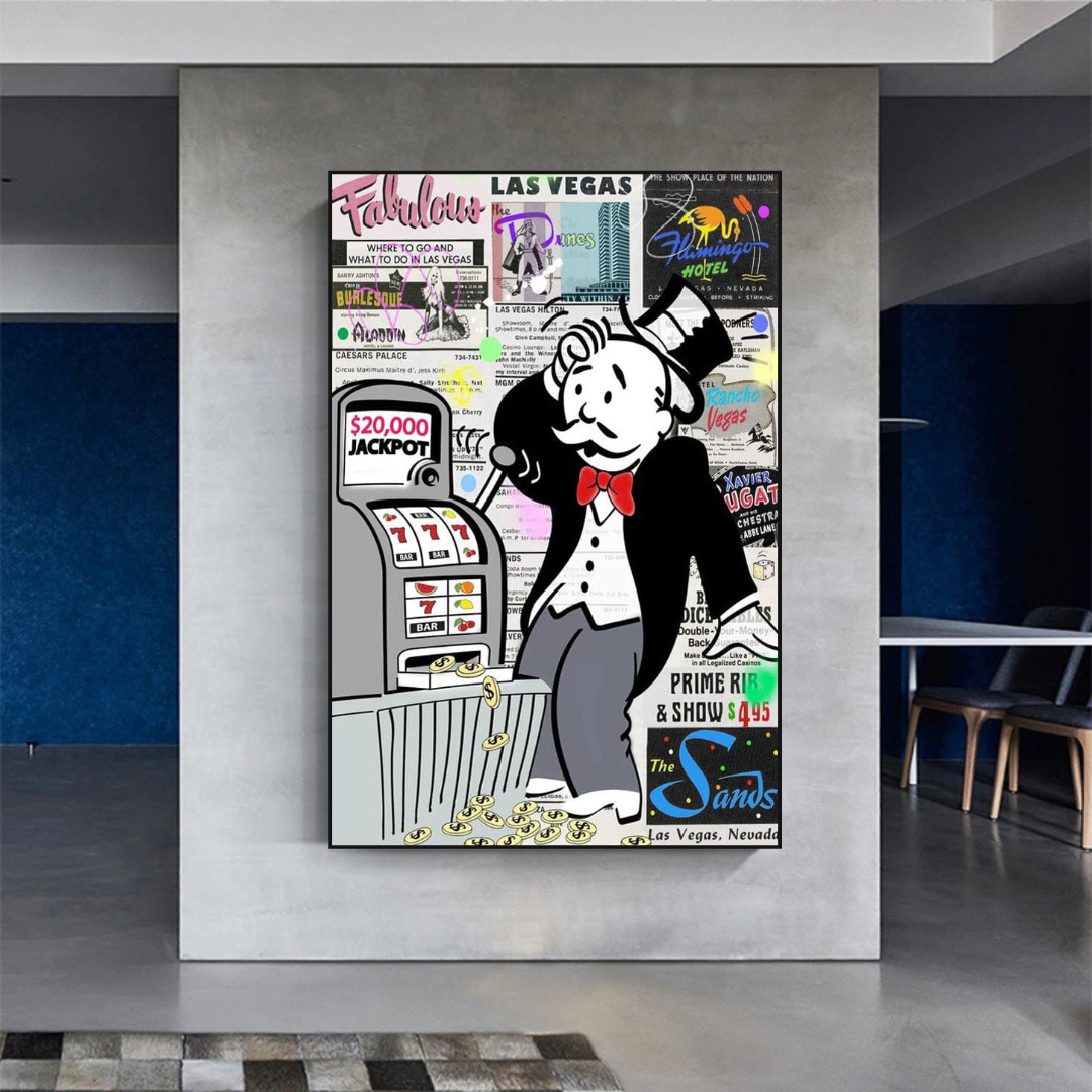 Alec Monopoly ATM Machine Canvas Print - Pop Art Wall Decor for Living Room, Bedroom & Office - Unique Gift for Art Lovers