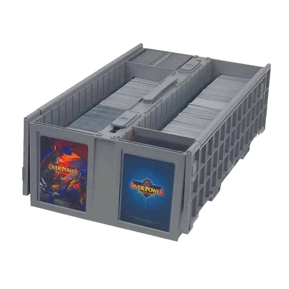 1600-Capacity Collectible Card Storage Bin - Gray | Perfect for TCG, MTG, Pokemon & Sports Card Organization | Game Room & Collectors Display