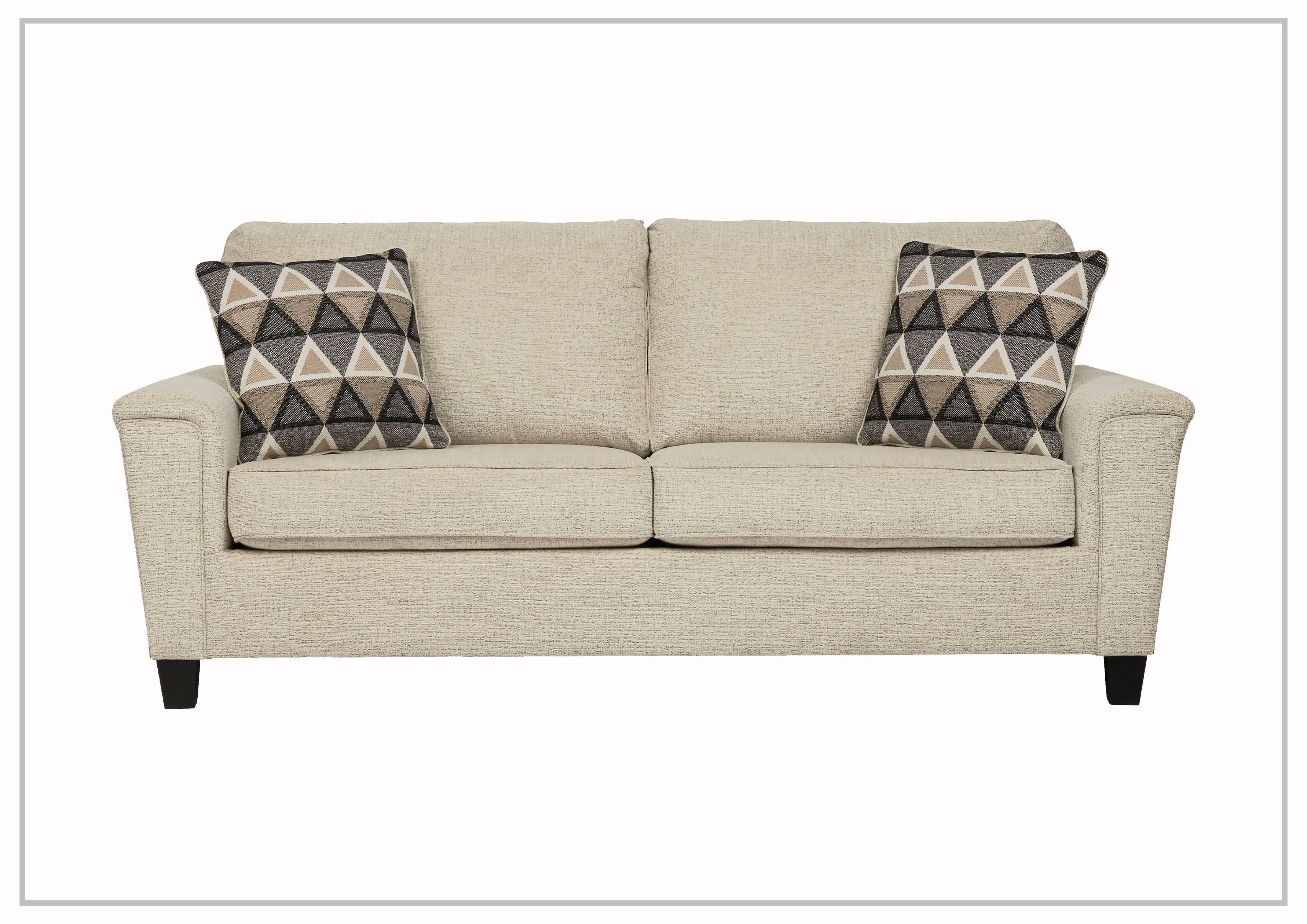 Gio Italia Abigail Queen Fabric Sofa Sleeper - Convertible Bed, Beige or Dark Grey | Comfortable Modern Living Room Furniture for Small Spaces & Guest Rooms