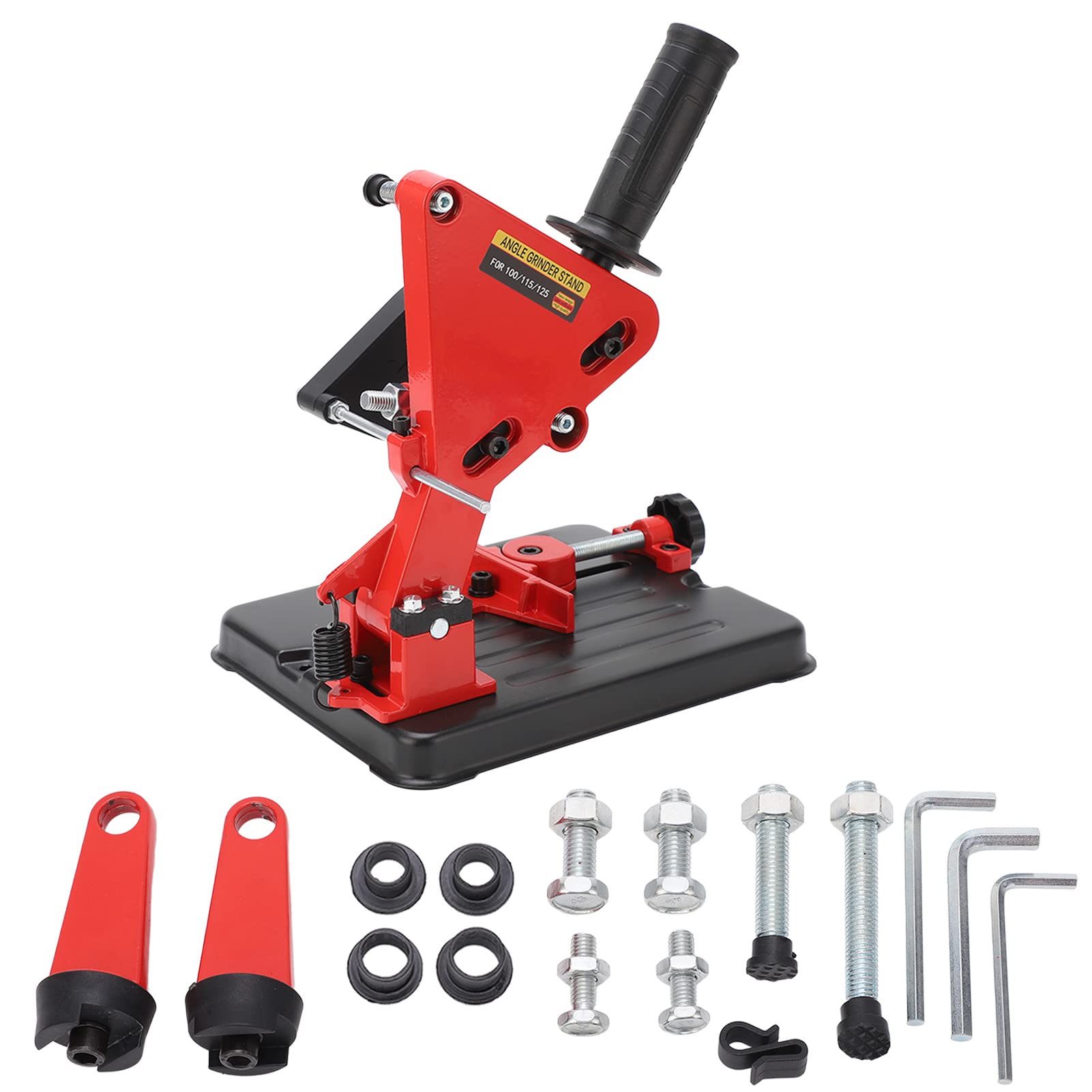 Heavy Duty Cast Iron Angle Grinder Stand - Universal Bracket for 100mm & 125mm Angle Grinders - Perfect for Metalworking, Woodworking & DIY Projects